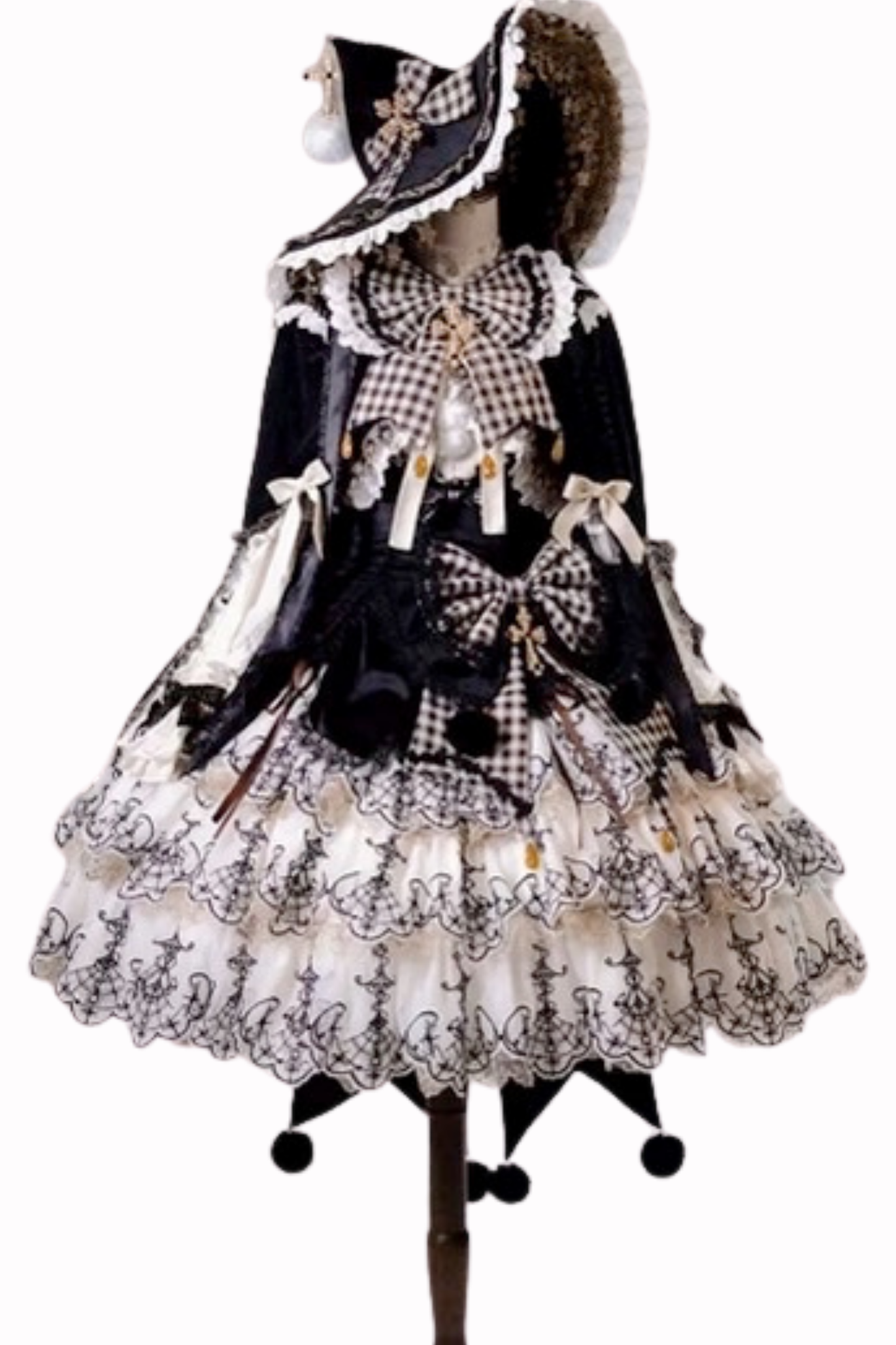 [Pre-order] Element Lolita Jumper Skirt + Inner Top + Cape + Big Ribbon + Hat