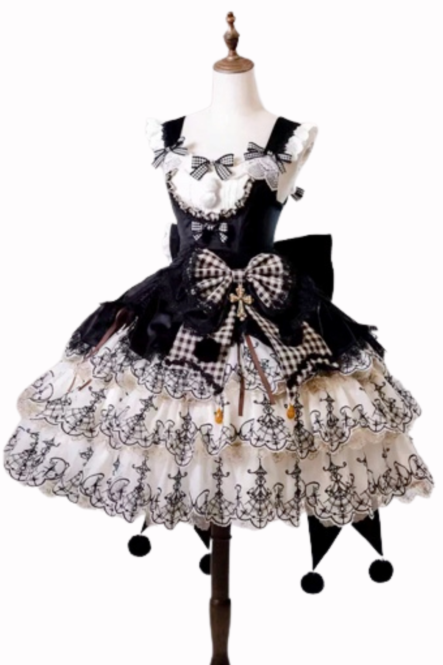 [Pre-order] Element Lolita Jumper Skirt + Inner Top + Cape + Big Ribbon + Hat