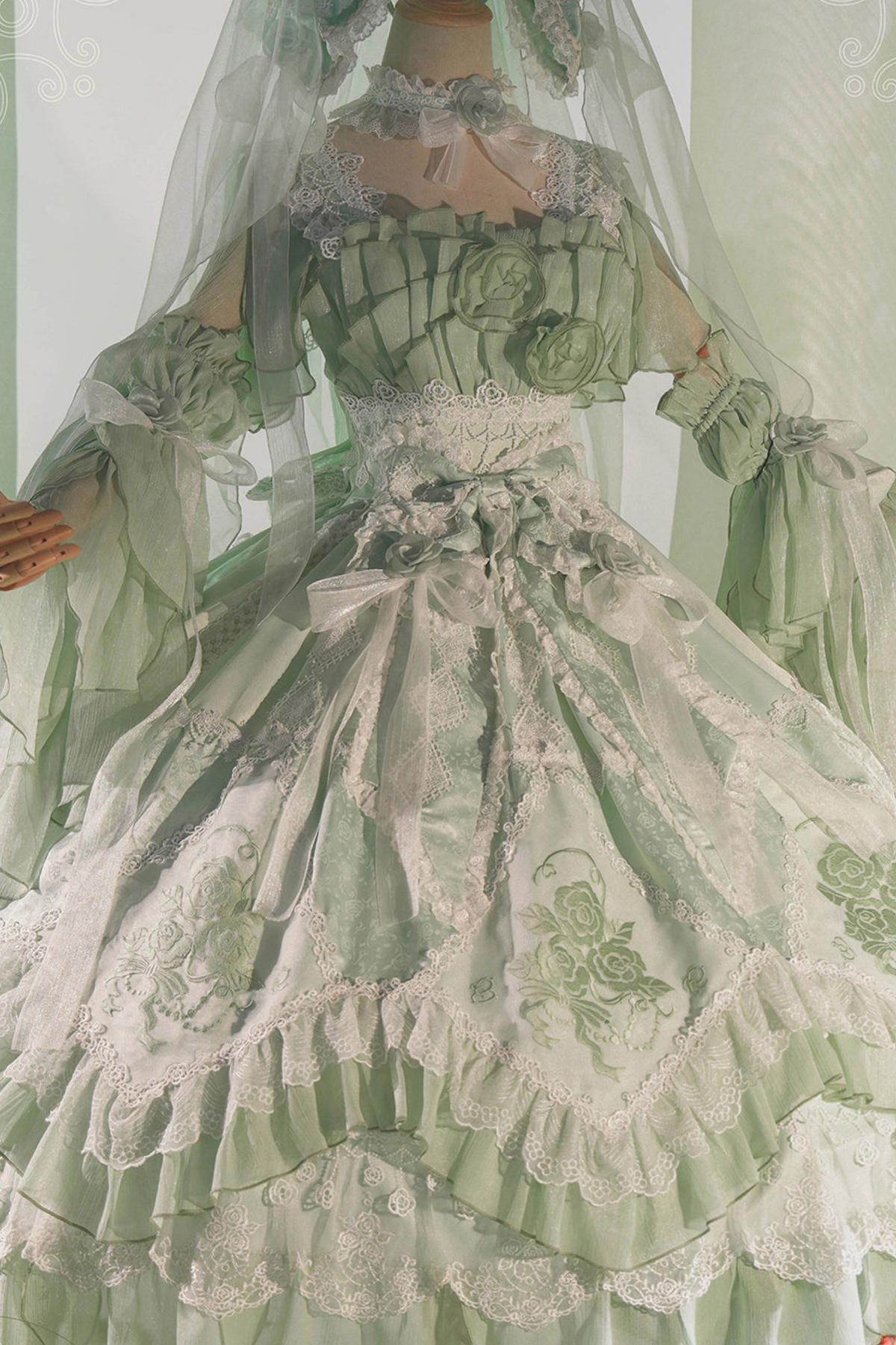 Fairy Princess Lolita Jumper Skirt + Hair Accessories + Sleeves
