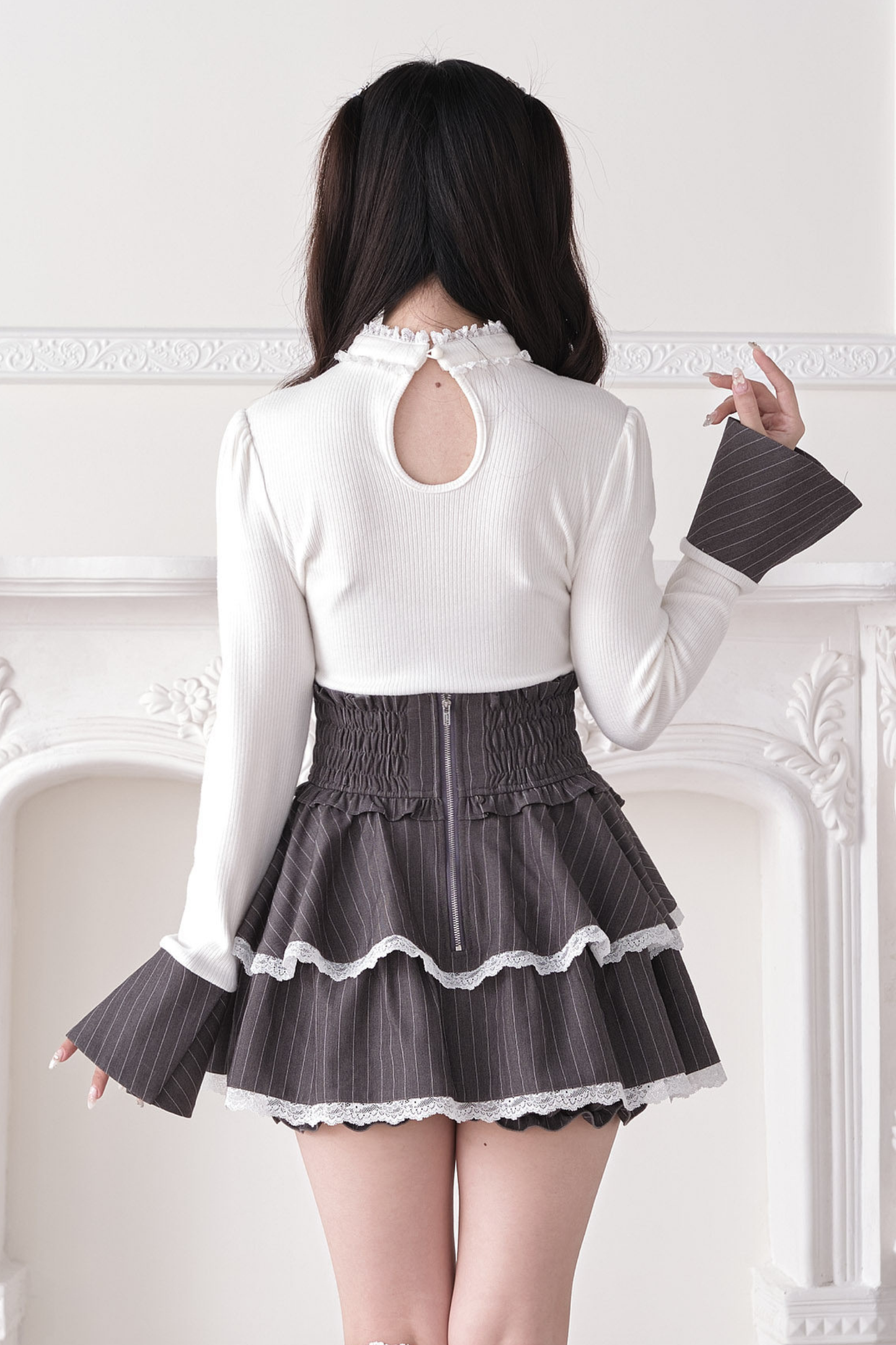Lace Up Bow Knot Skirt