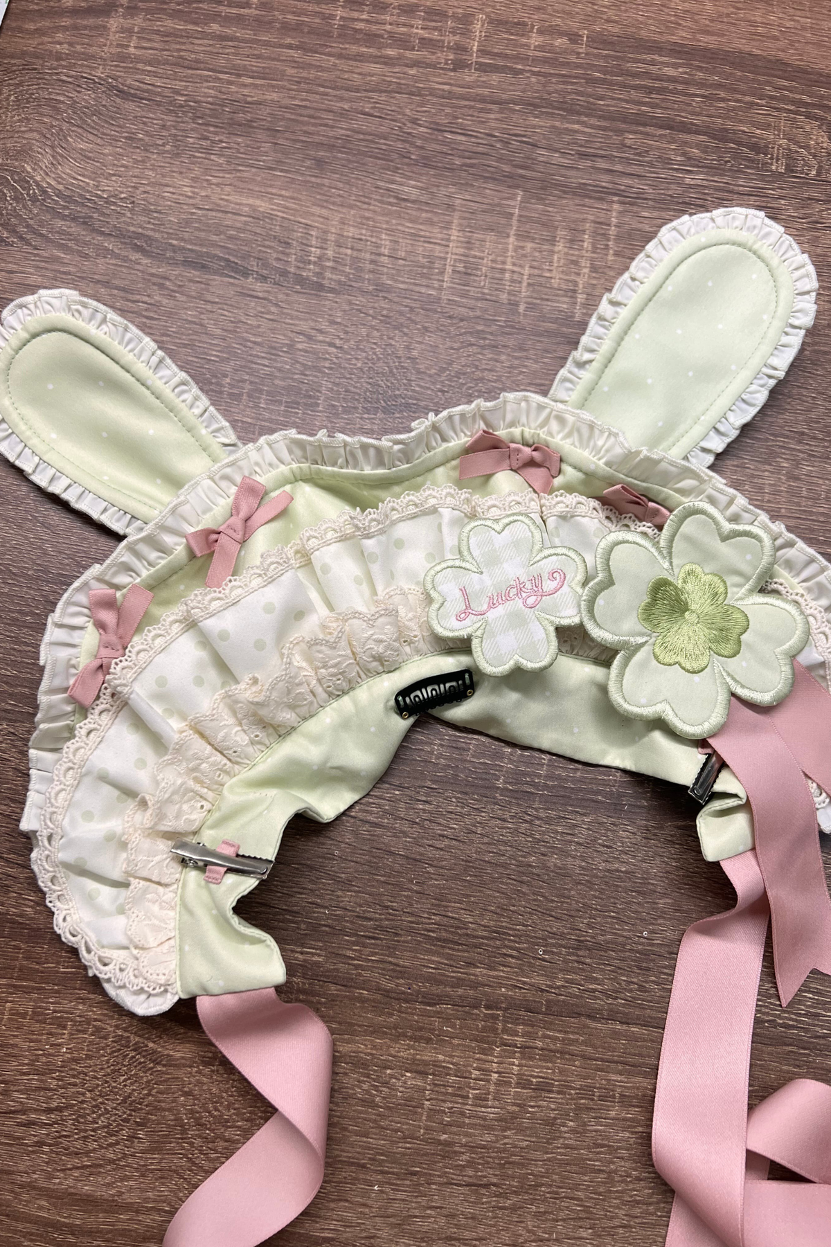 Four-Leaf Clover Lolita Dress + Sleeves + Bonnet