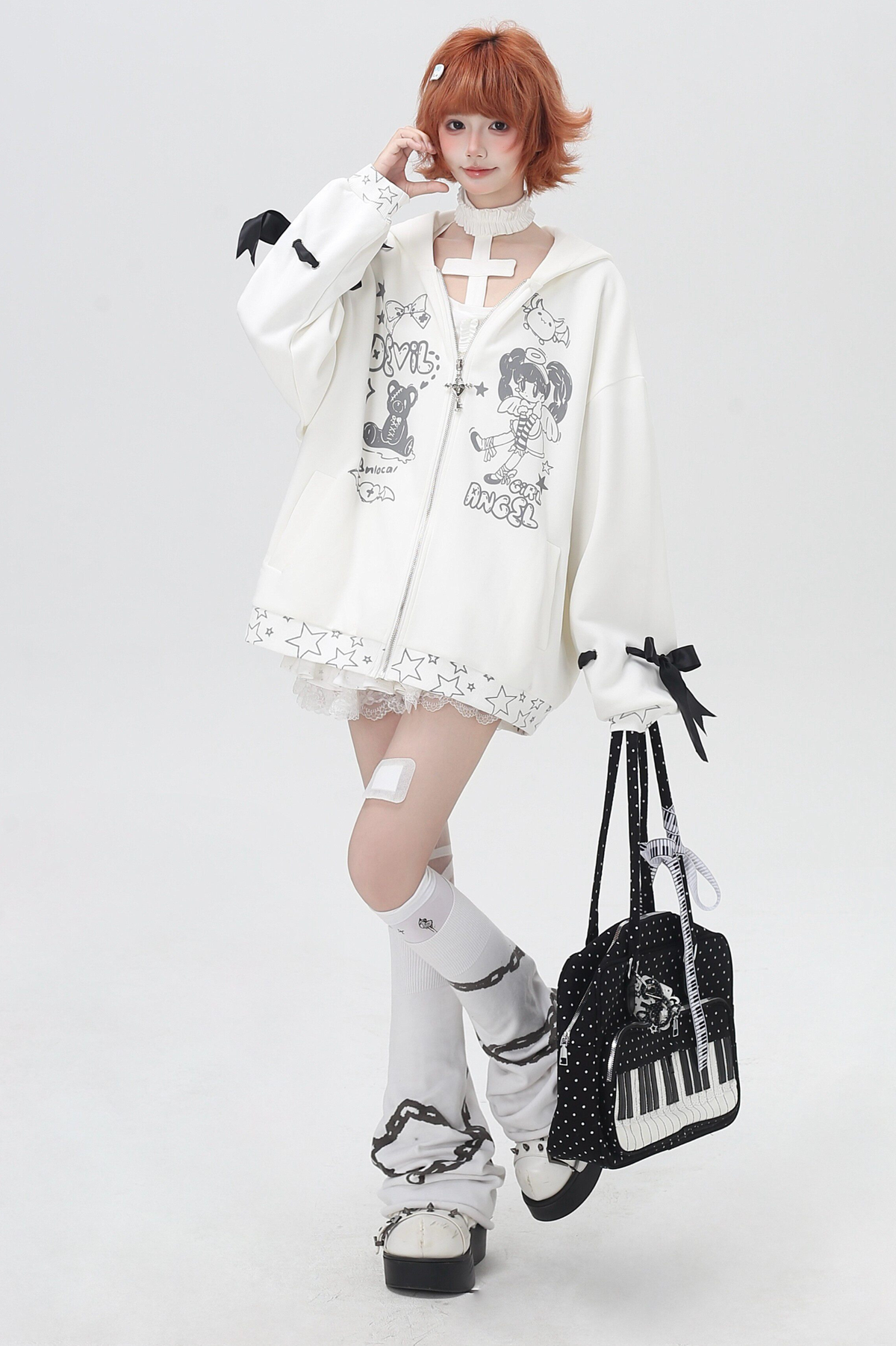 Devil Girl 3D Wings Hooded Jacket