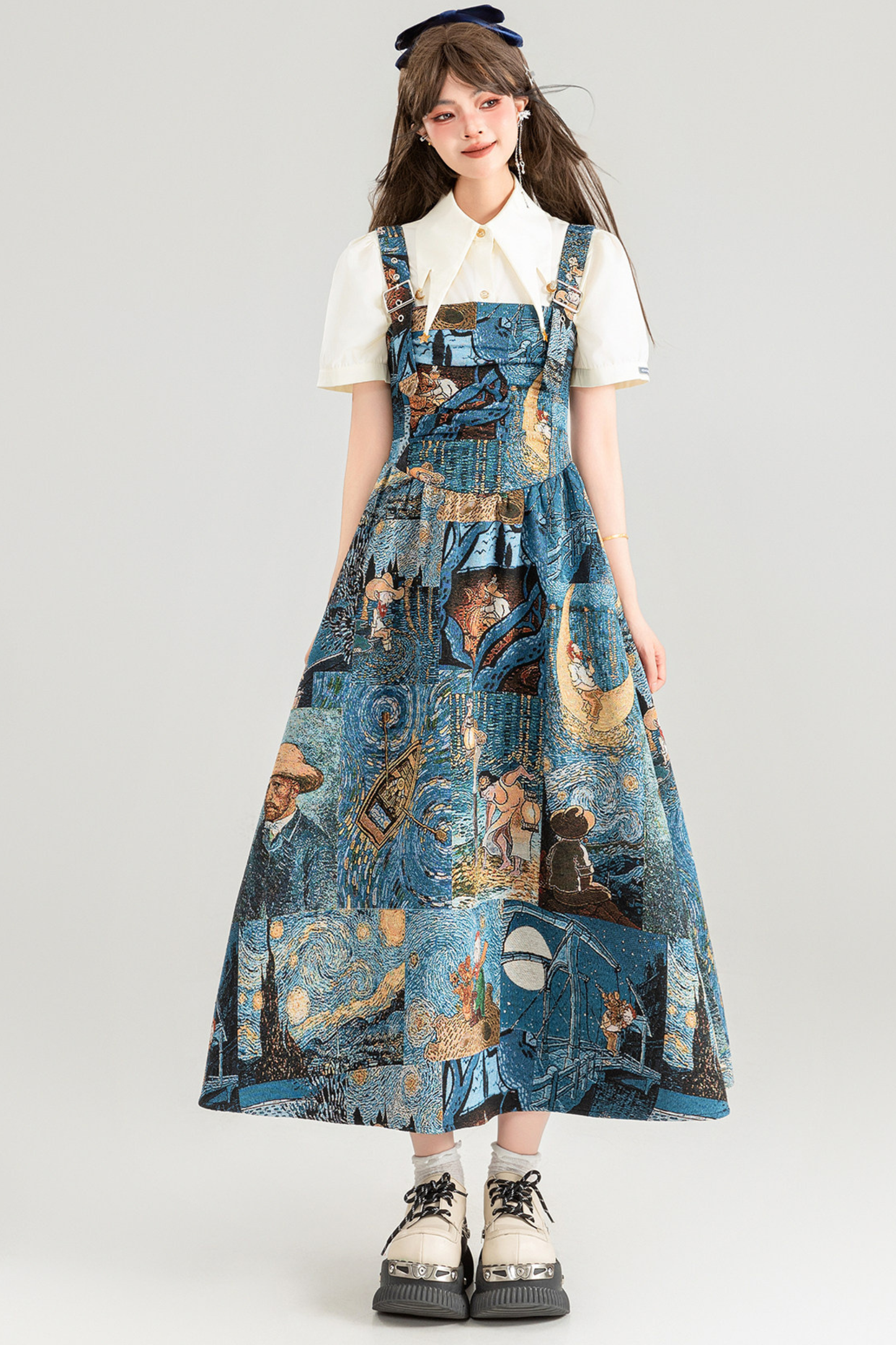 Jacquard Antique Painting Dress + Shirt