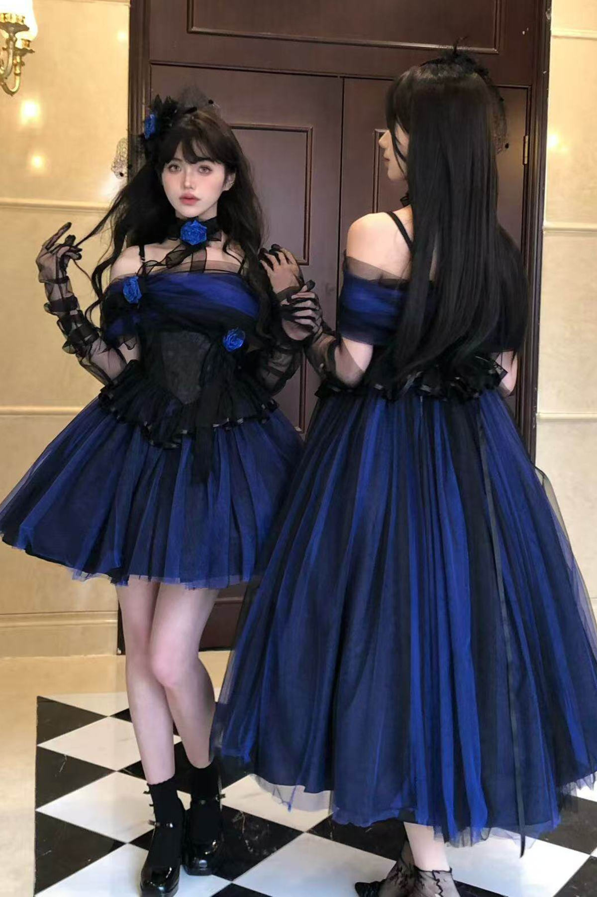 Klein Blue Shimmer Lolita Dress