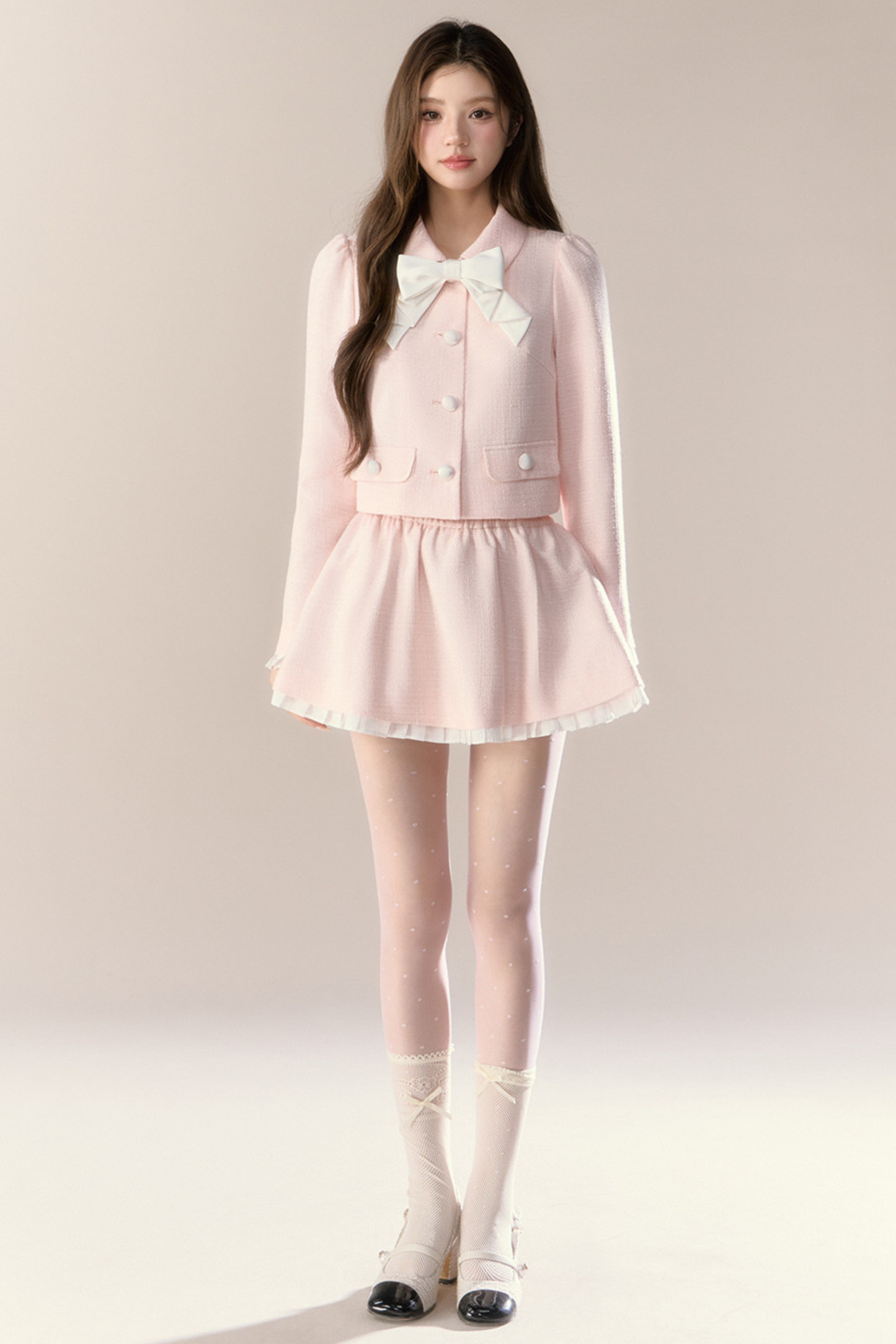 Sweet Girly Jacket + Flare Skirt