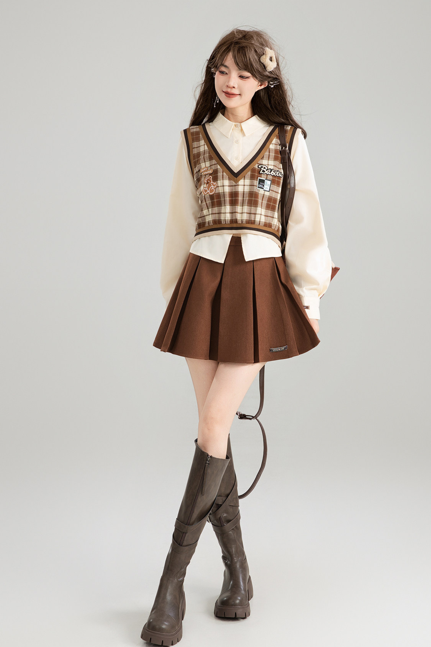 American Vintage Check Top + Skirt