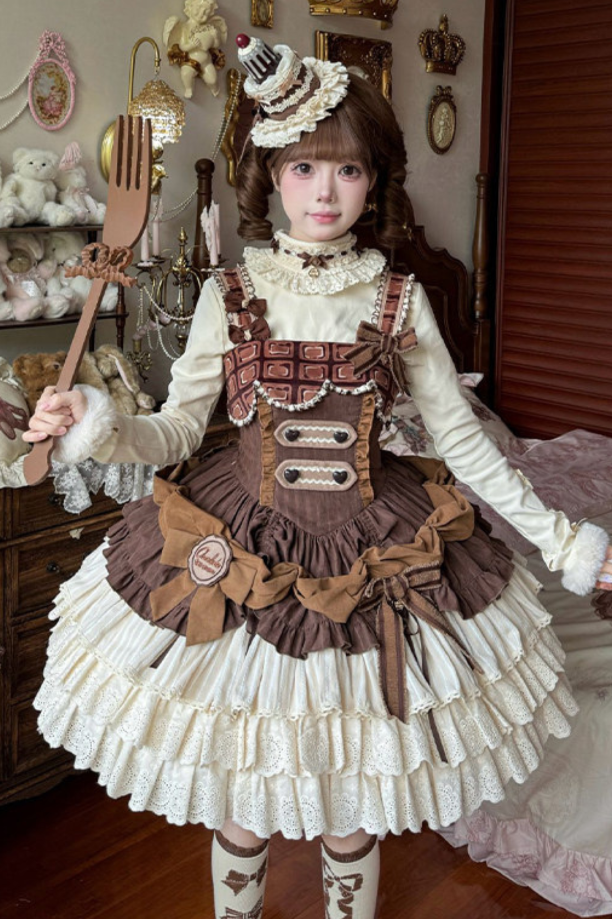Hazel Doll Lolita Dress + Jumper Skirt + Bonnet + Hat + Necklace Jsk