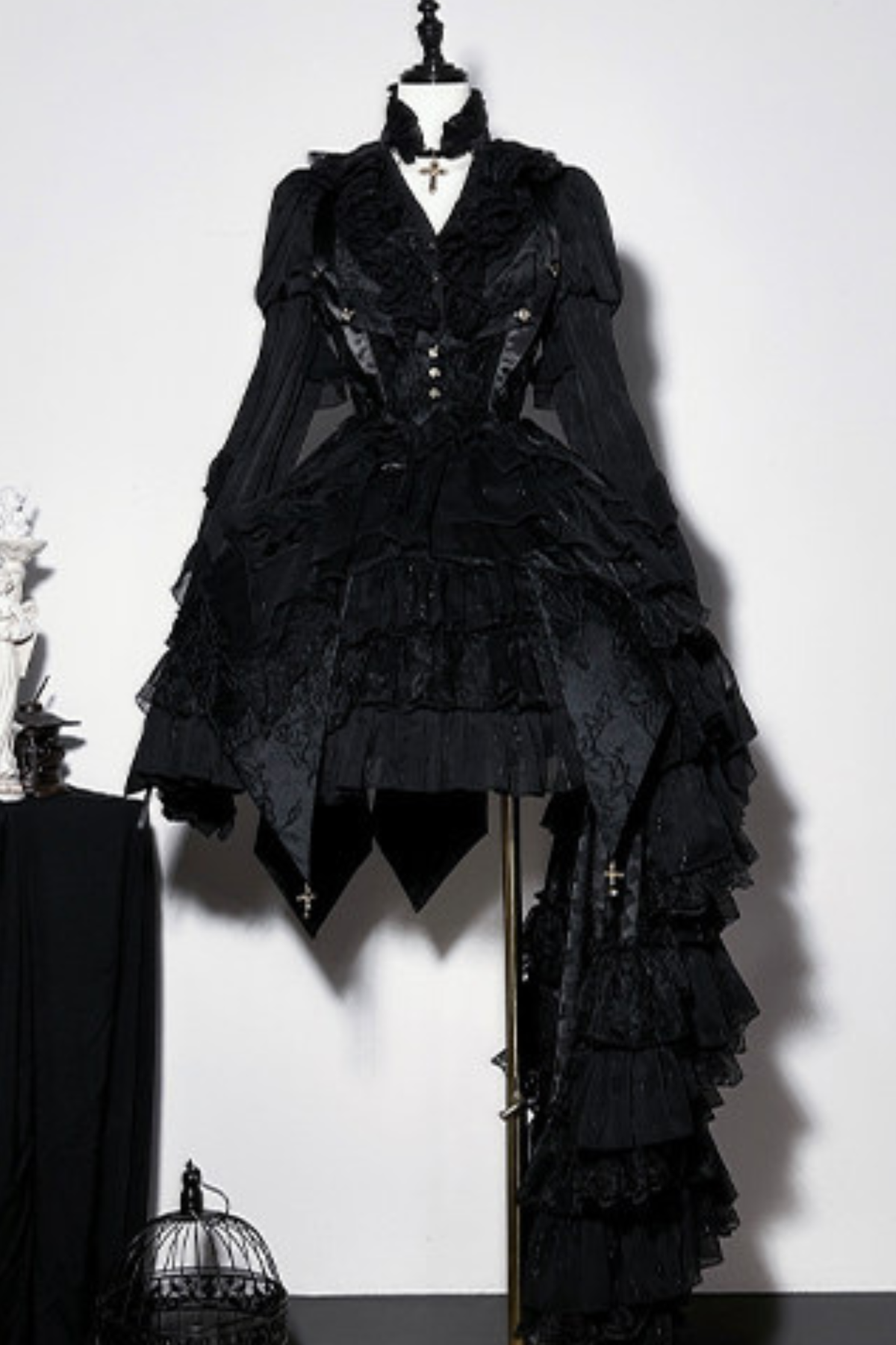 Fishbone Bustier Lolita Skirt + Shirt + Vest + Tail + Pants