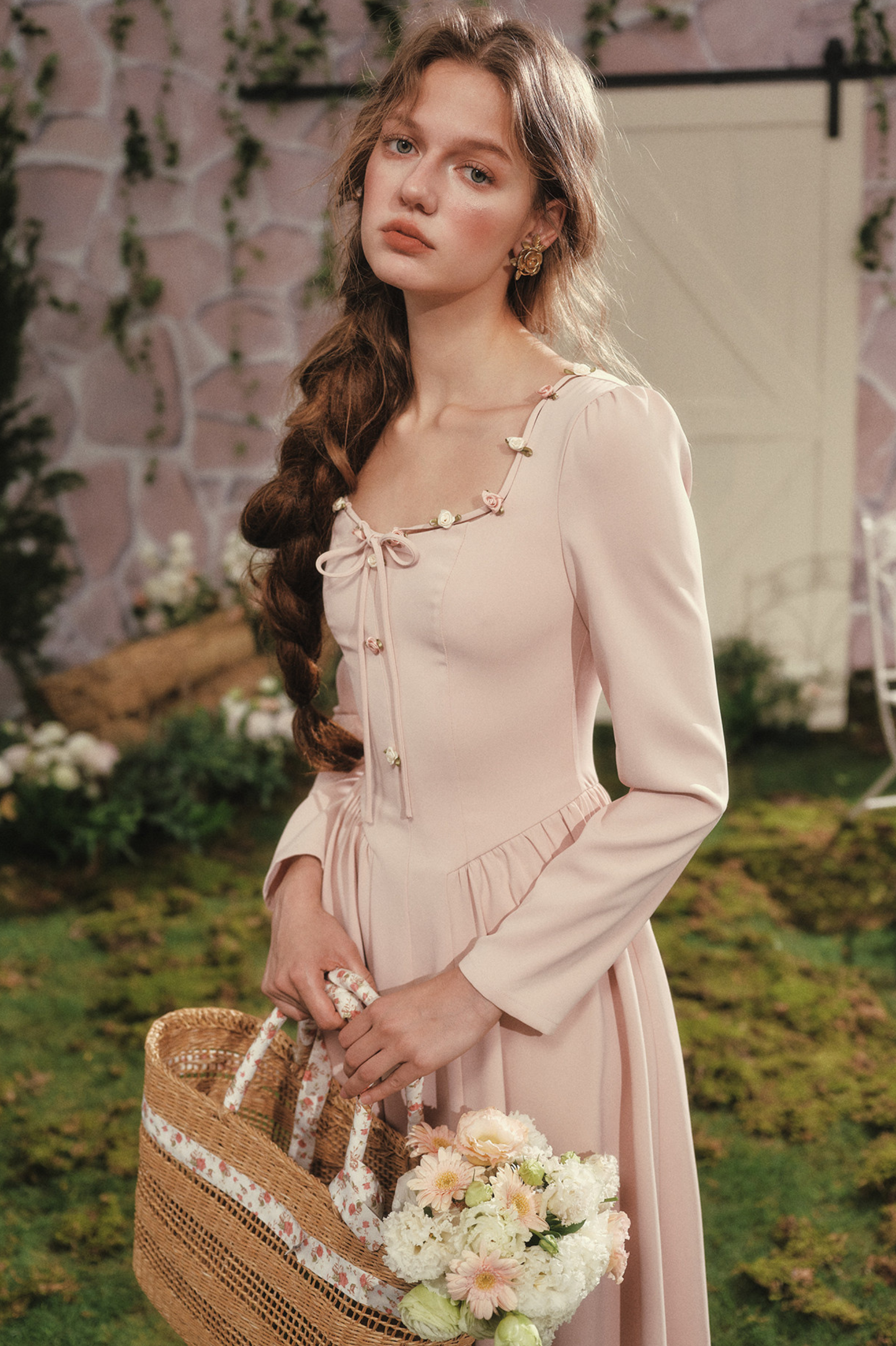 Lace Maid Rose Diary Dress + Garden Cardigan