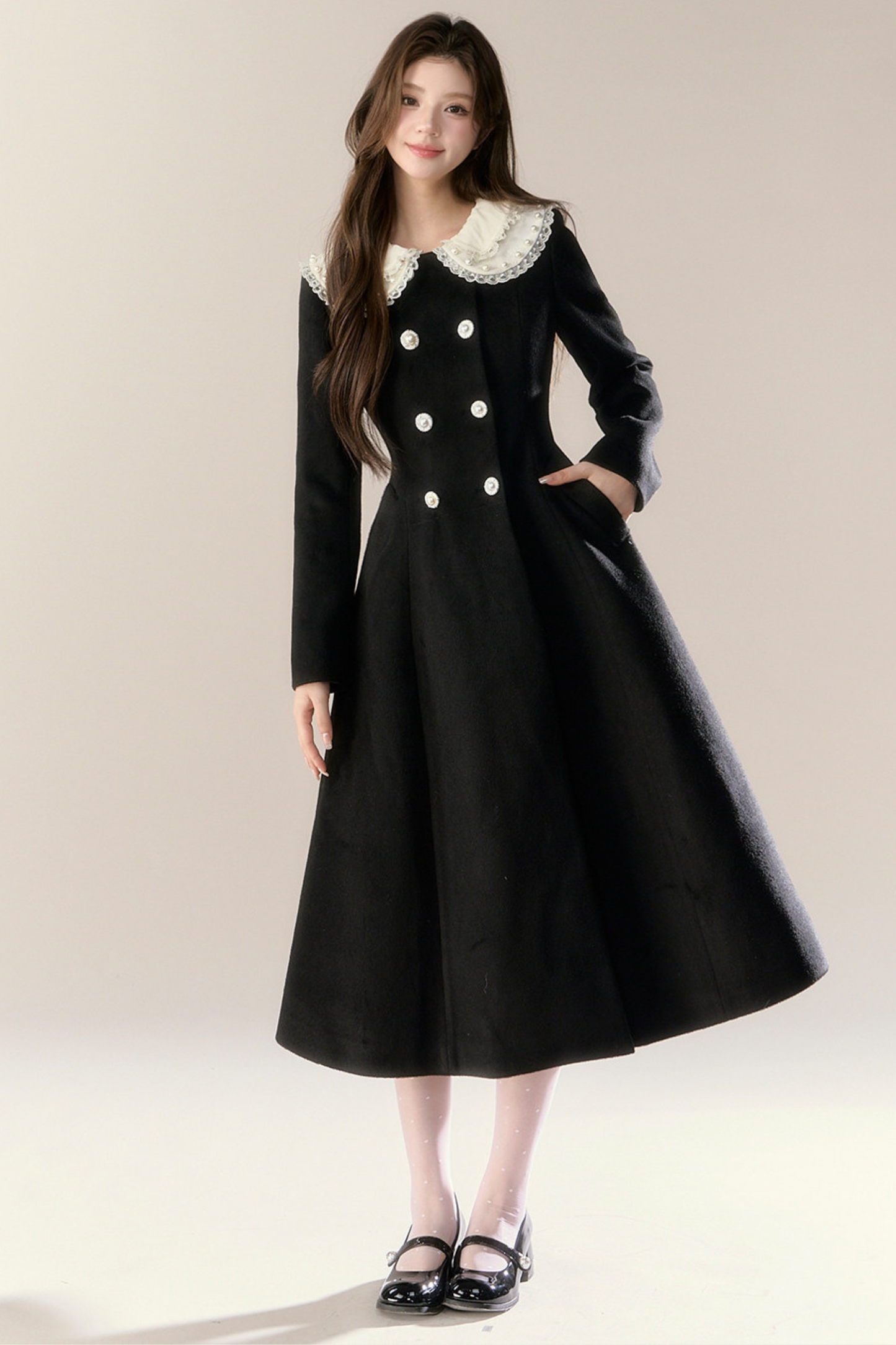 Elegant Sweet Chic French Long Coat