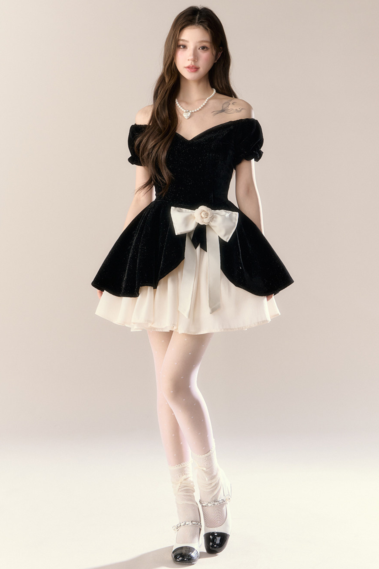 Velvet Chic Girly French Banquet Dress