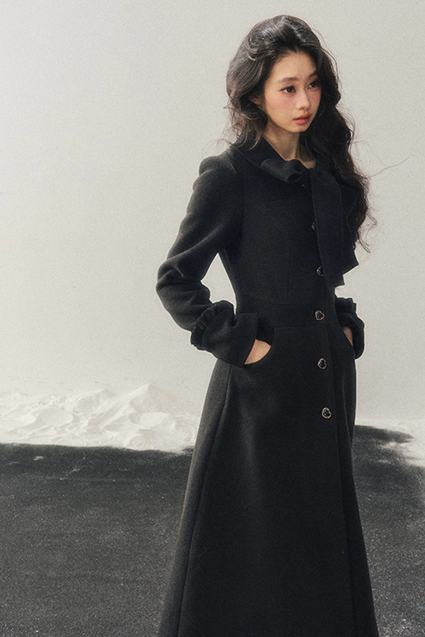 Hepburn Chic Long Coat