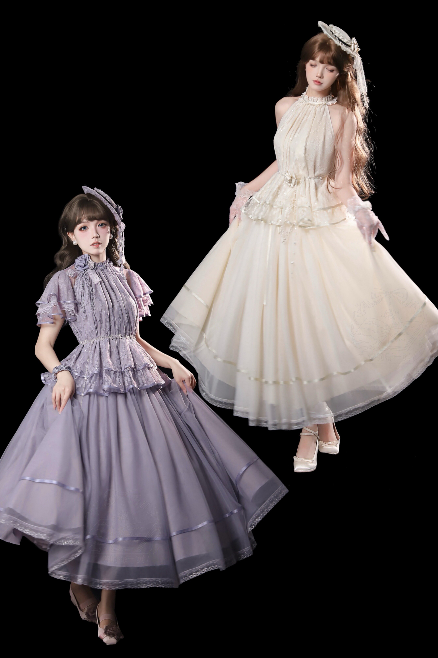 [Pre-order] Retro Elegant Inner + Top + Skirt + Accessories