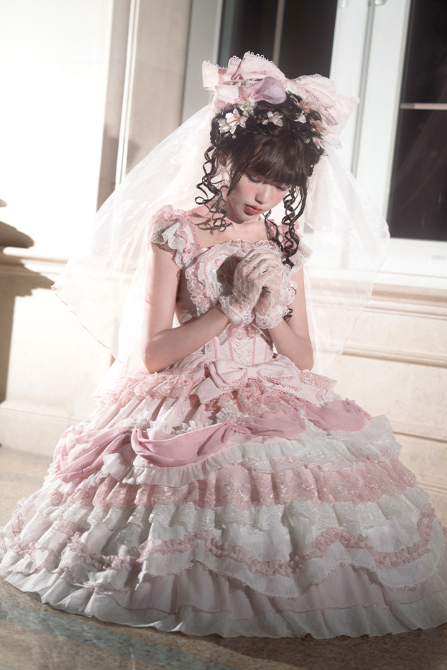 Pink Satin Sweetheart Dress