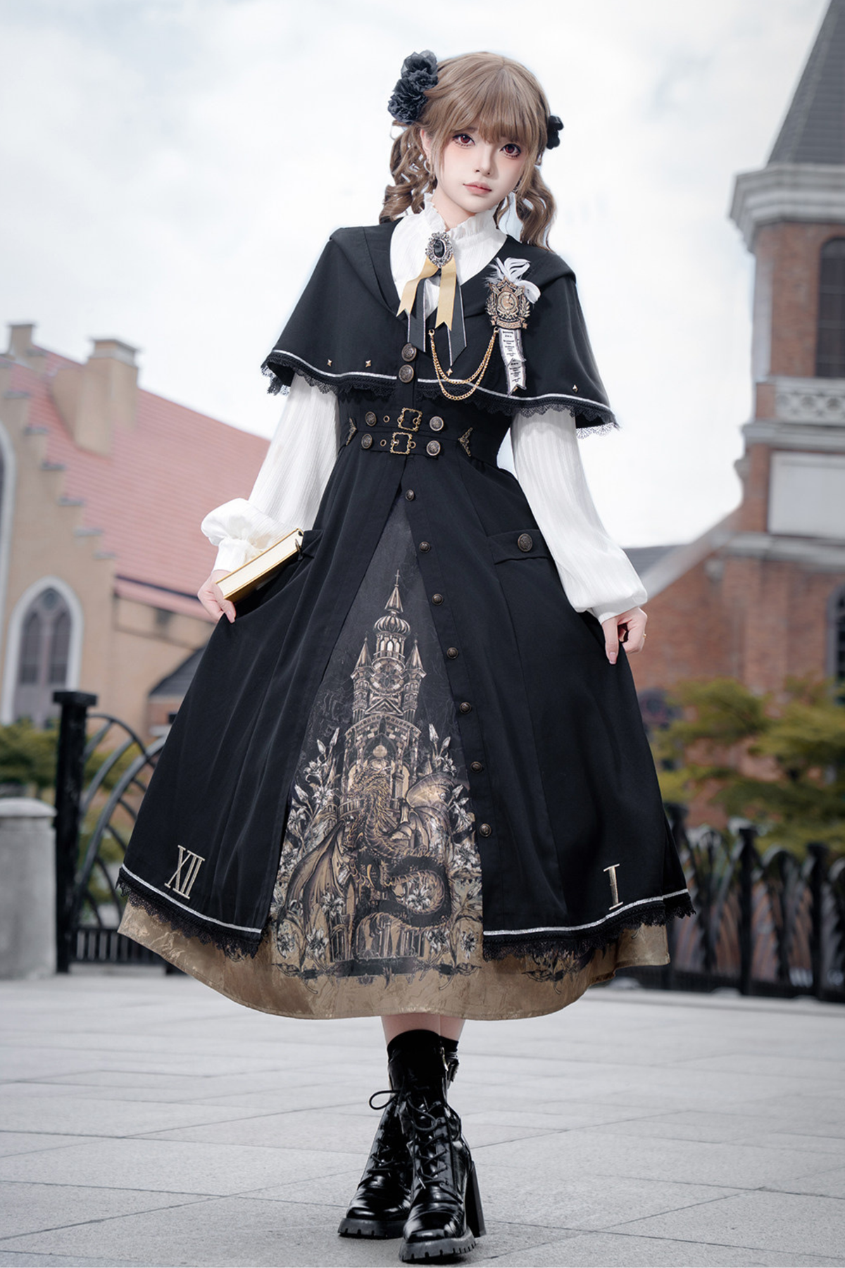 Dragon Lament Cape Dress