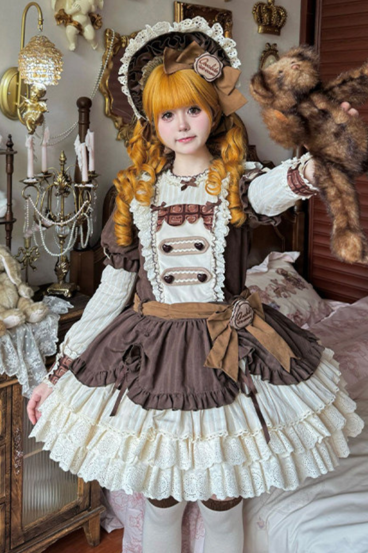 Hazel Doll Lolita Dress + Jumper Skirt + Bonnet + Hat + Necklace Dress
