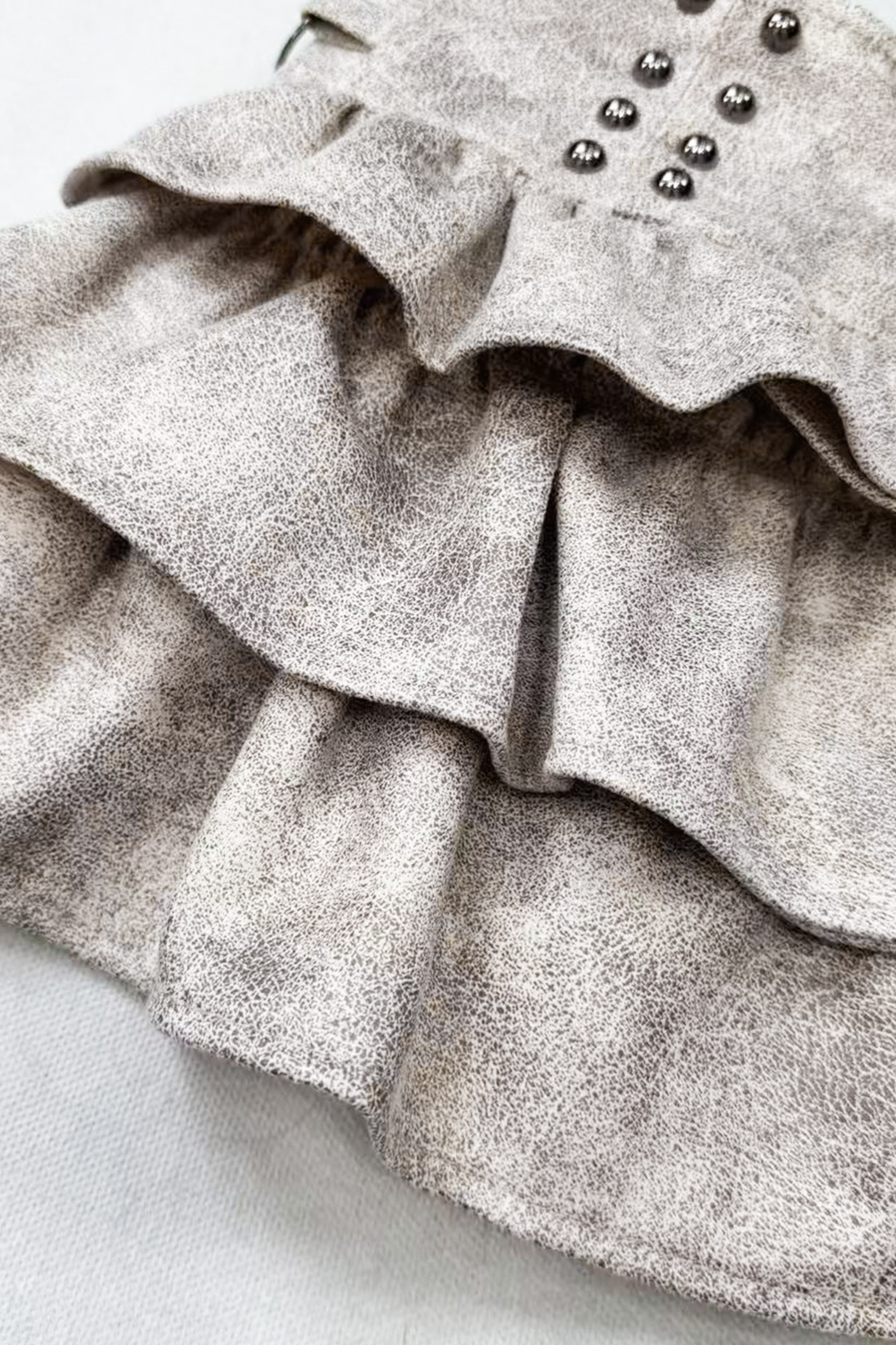 Suede Tie-Dye Retro Skirt