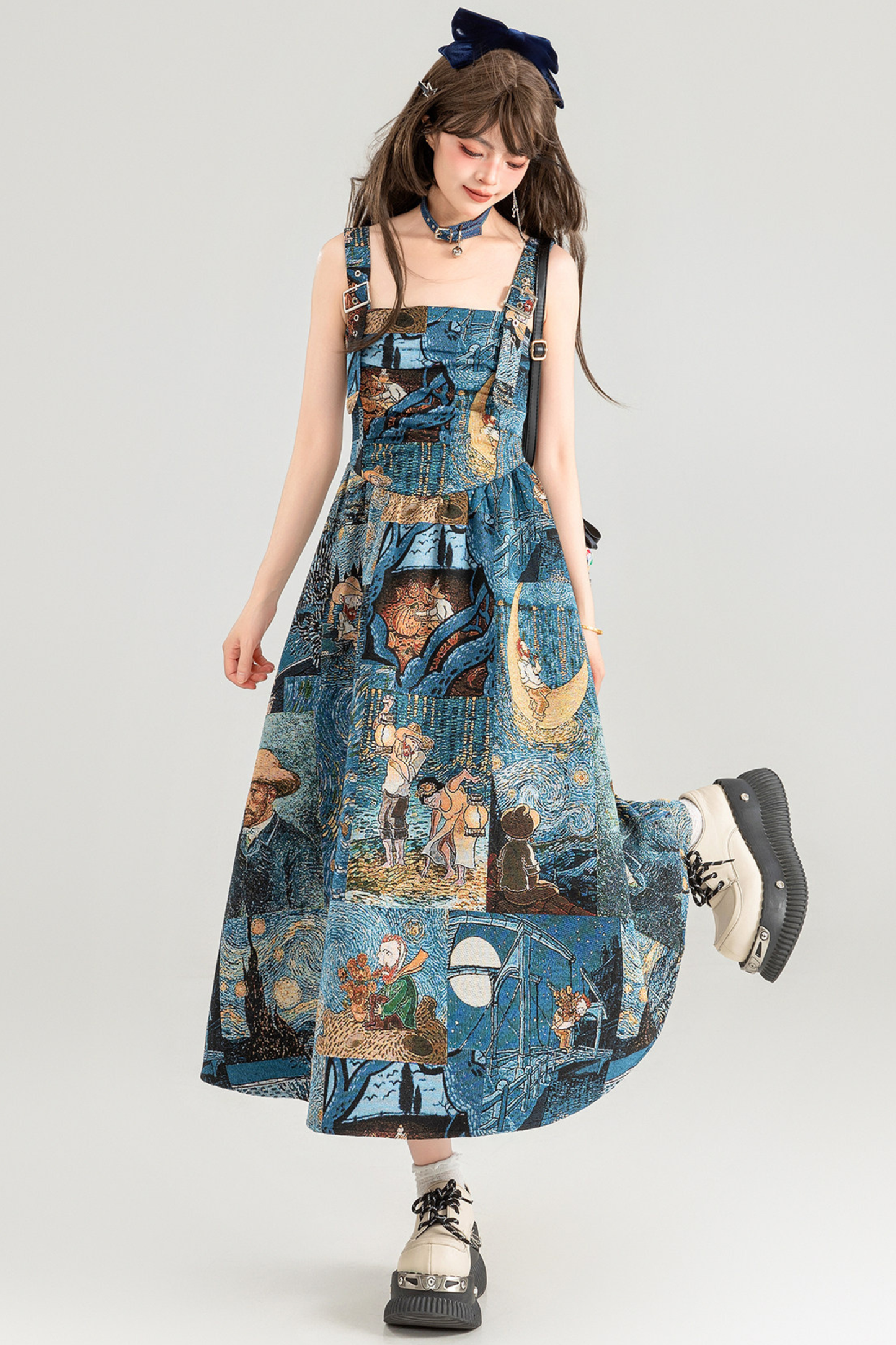 Jacquard Antique Painting Dress + Shirt