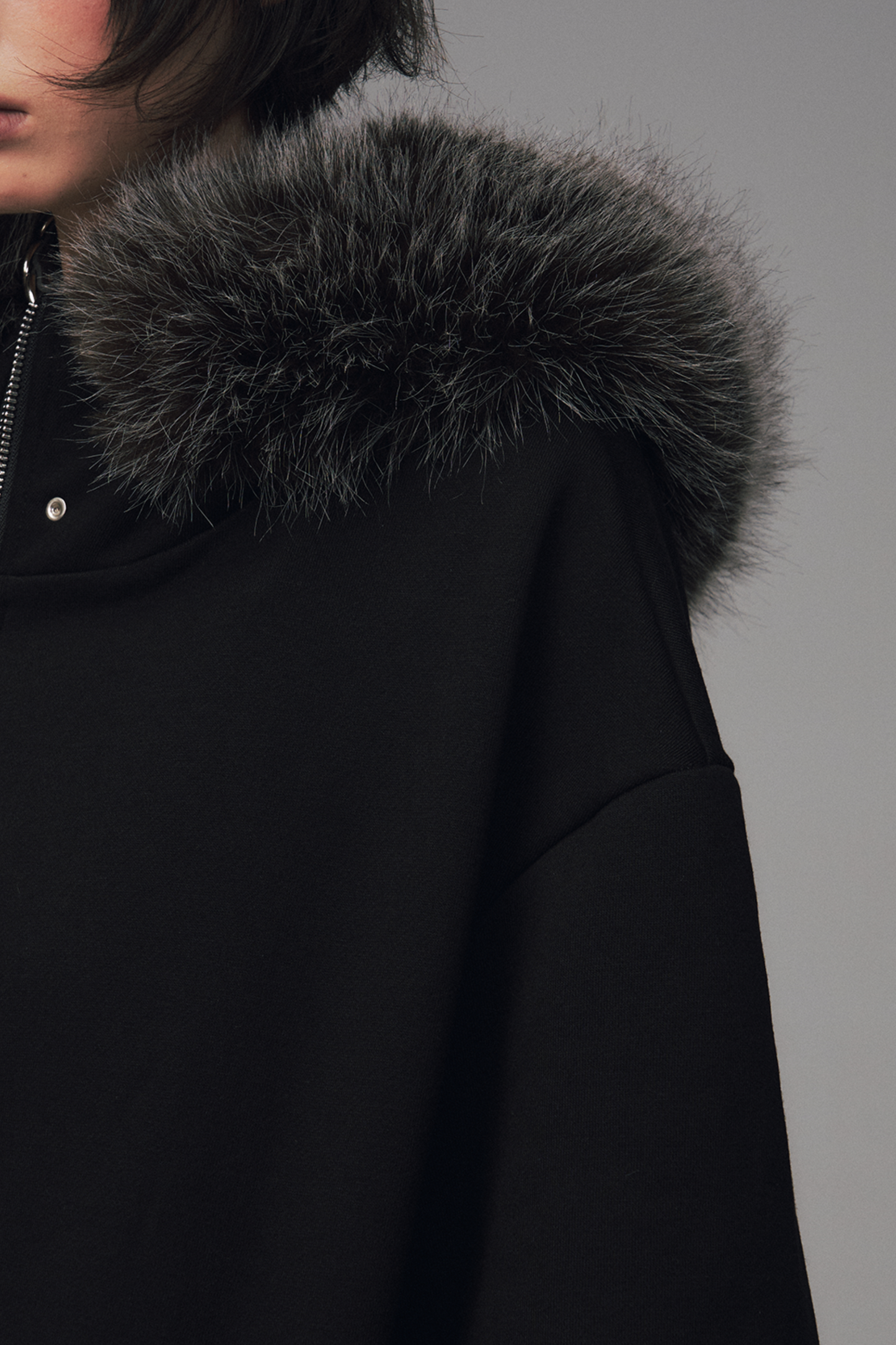 Leopard Print Fur Collar Jacket