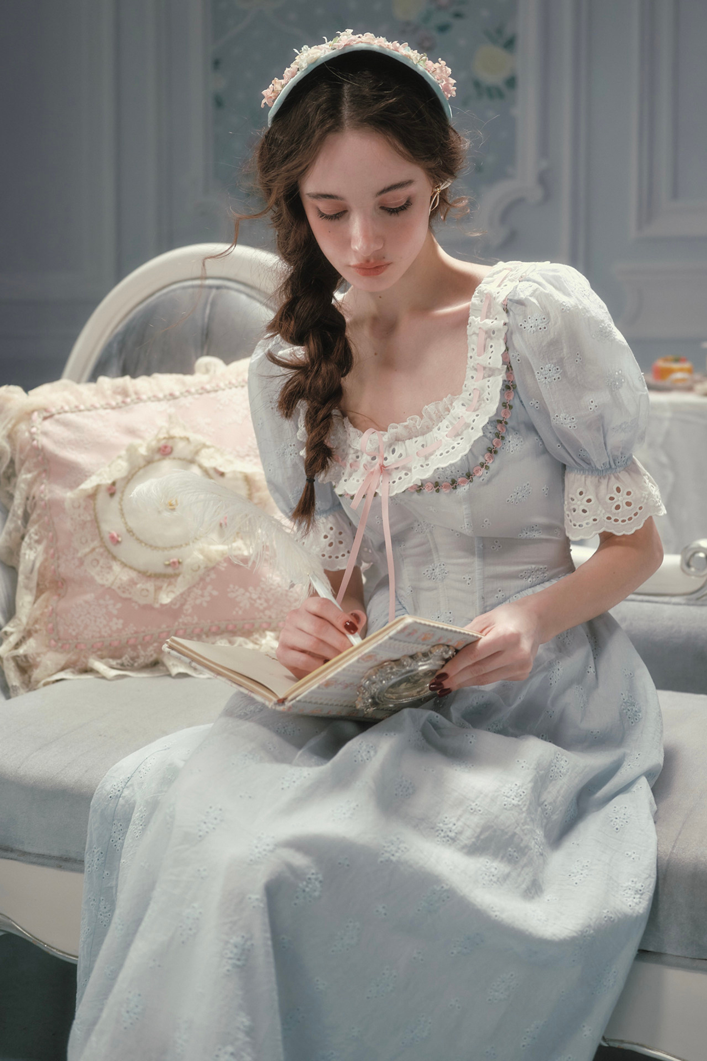 Élysée Cotton Fishbone Dress