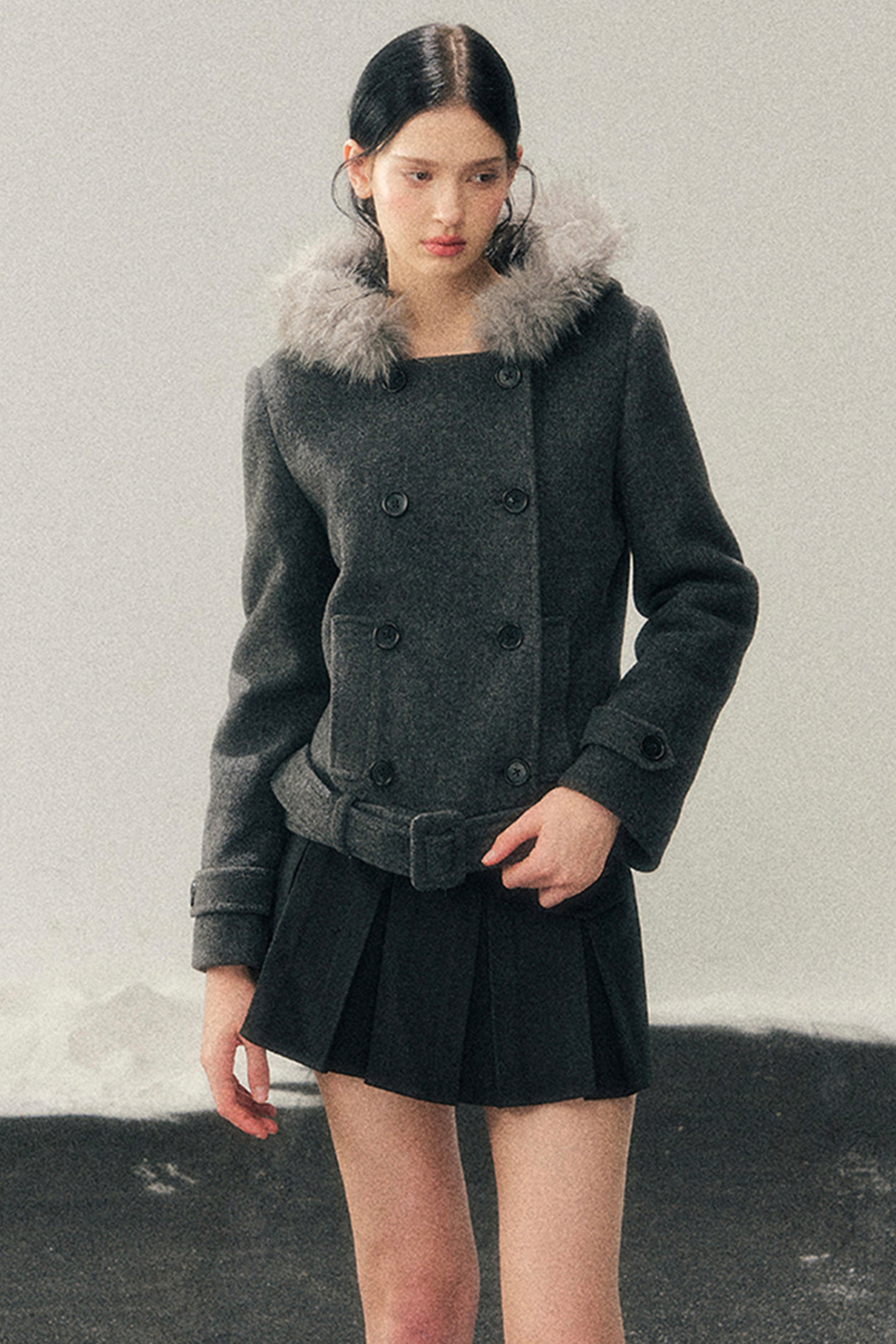 French Hepburn Fur Jacket + Skirt