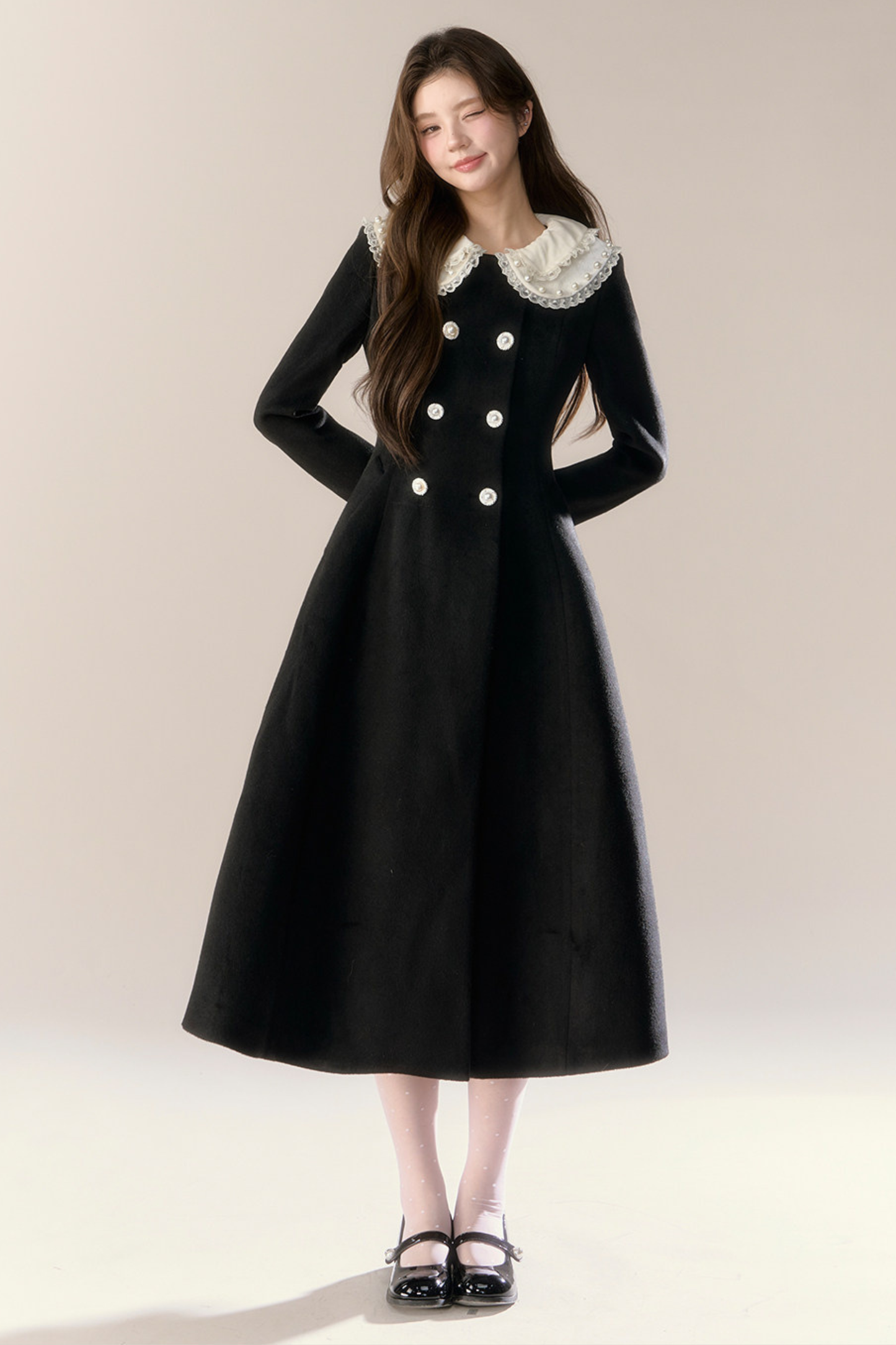 Elegant Sweet Chic French Long Coat