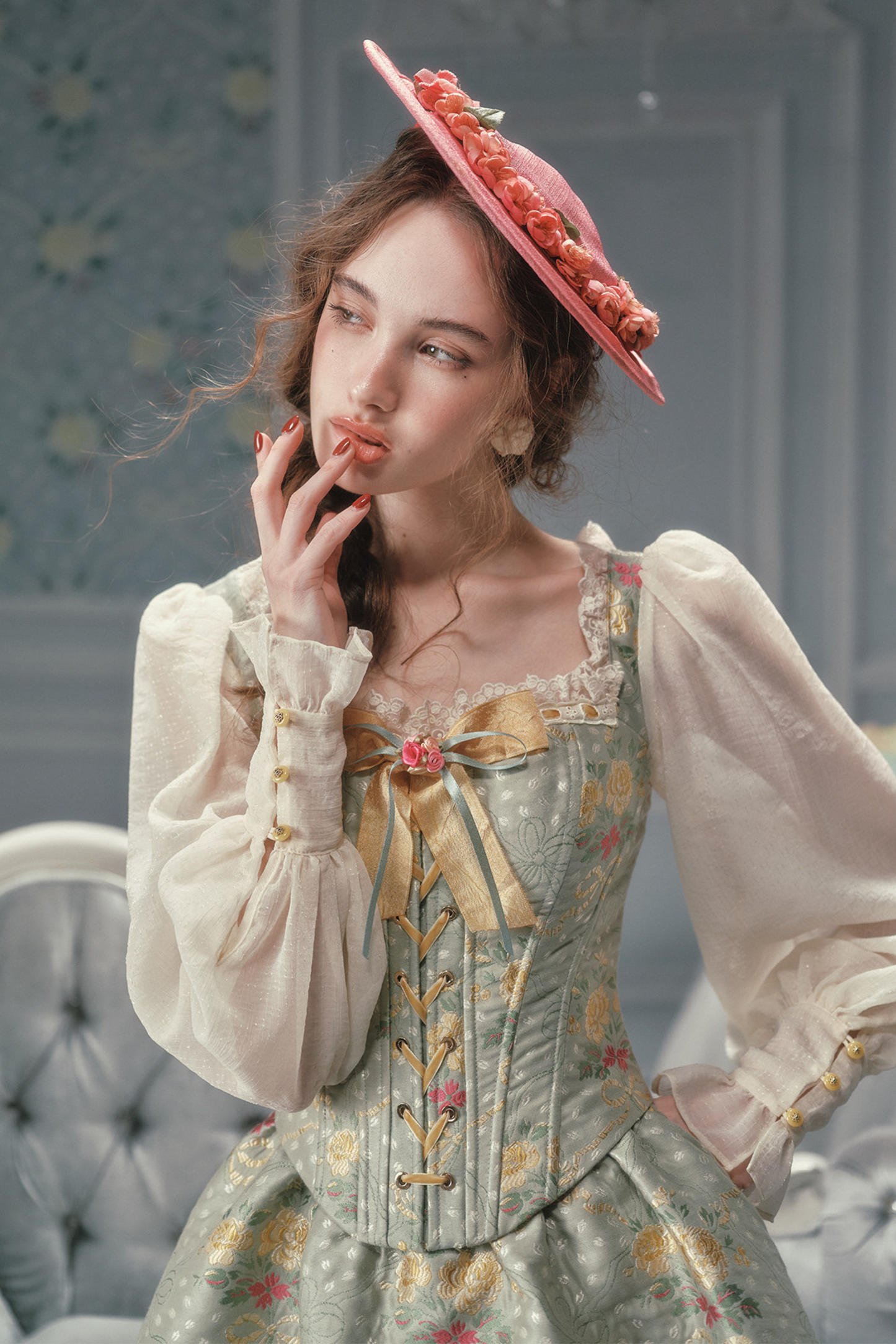 Lace Retro Fishbone Dress