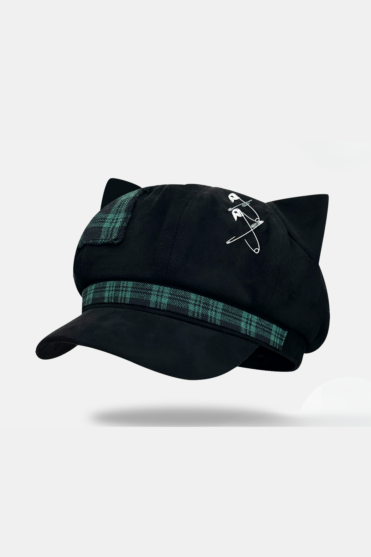Cat Ear Subculture Check Hat Green