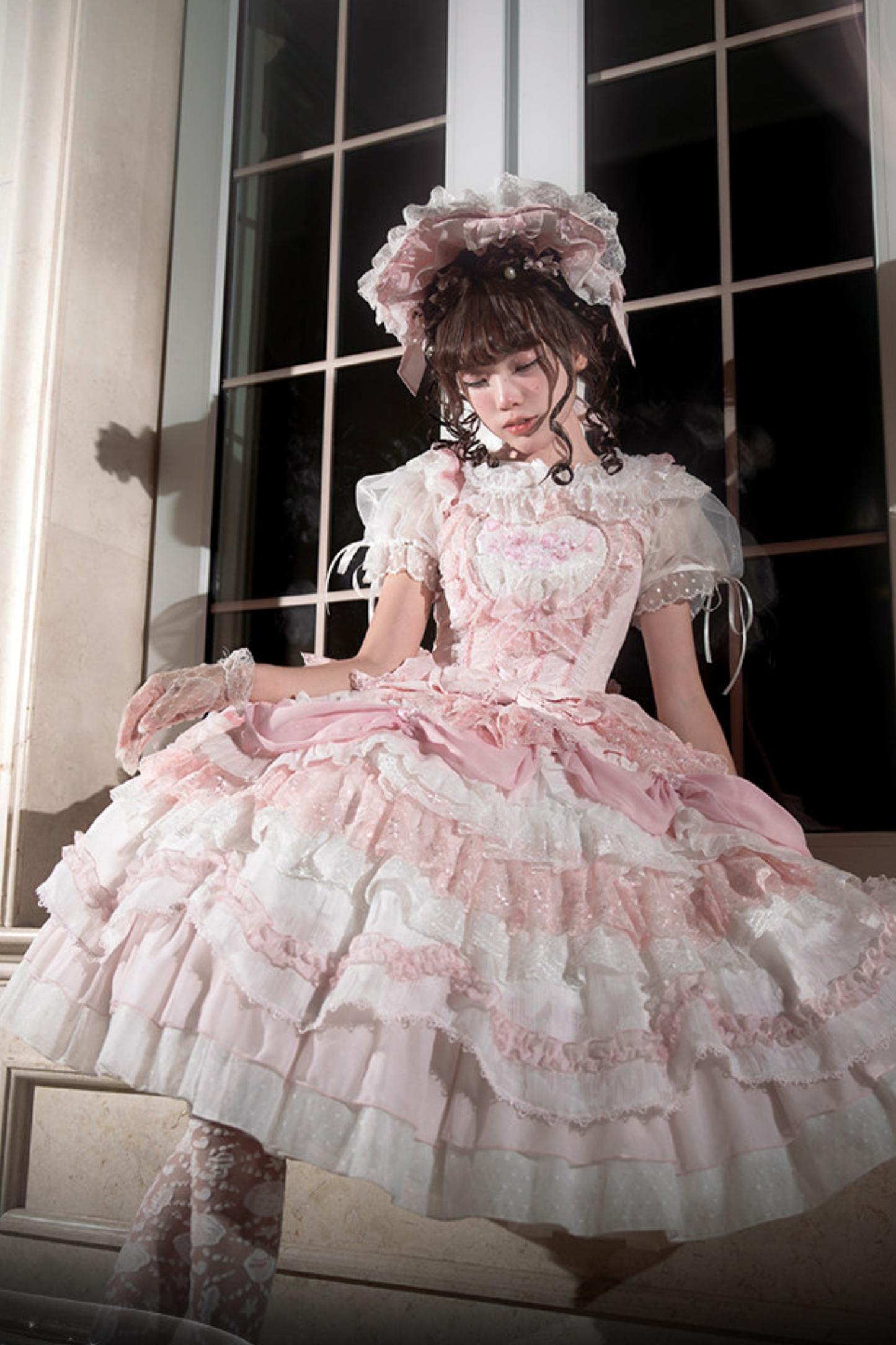 Pink Satin Sweetheart Dress