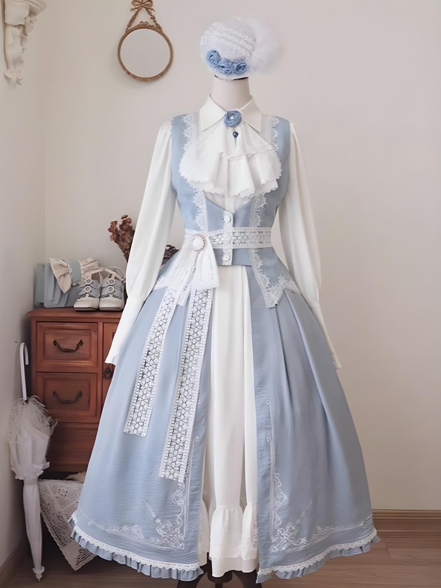 Classic Lolita Skirt Set Elegant Winter Cape