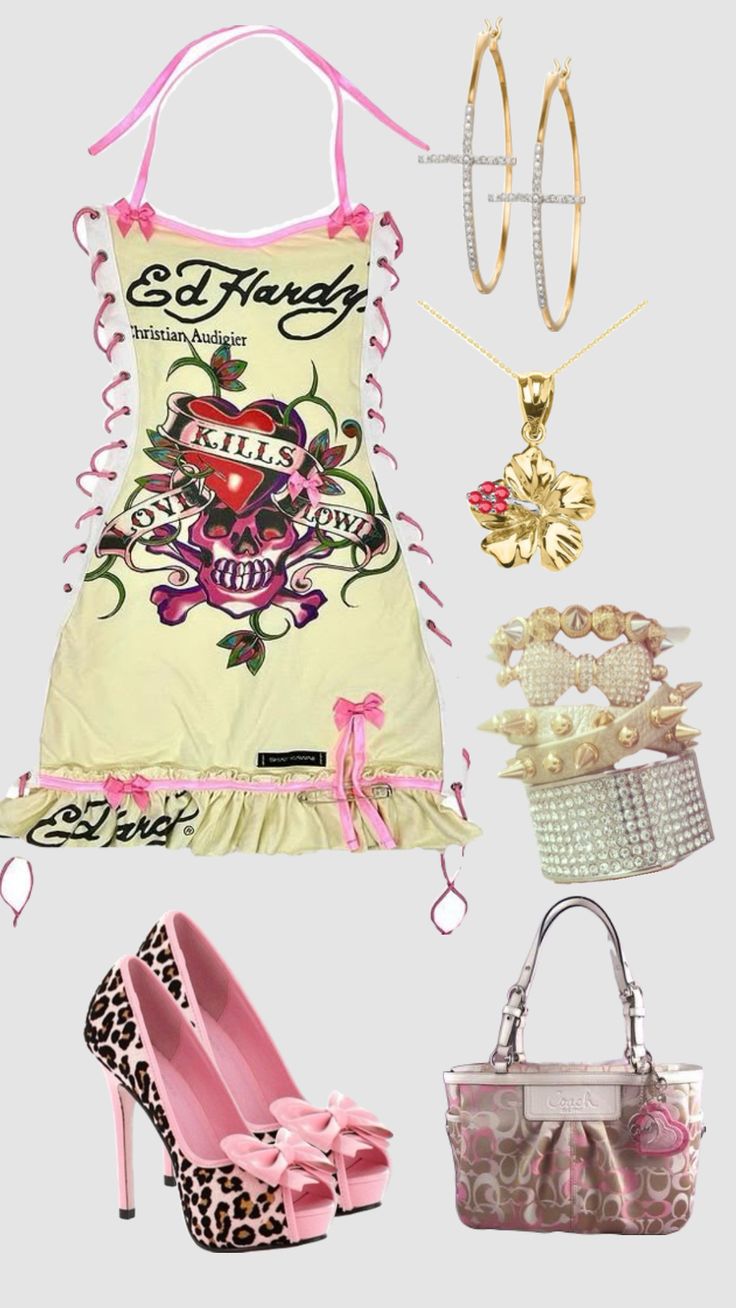 Y2K Skull Letter Halter Tie-Up Dress