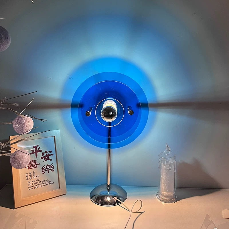 Bauhaus-inspired Retro Aura Lamp Blue