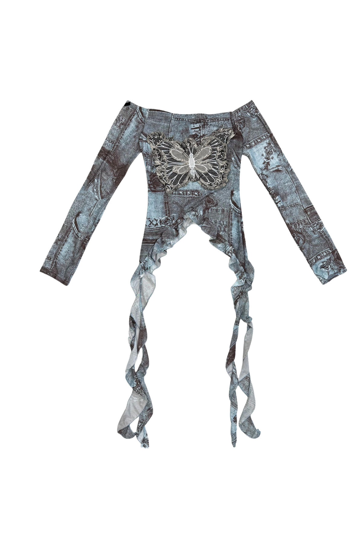 Miraid Butterfly Sheer Top