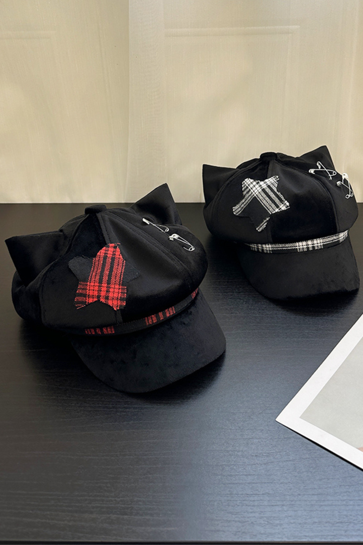 Cat Ear Subculture Check Hat