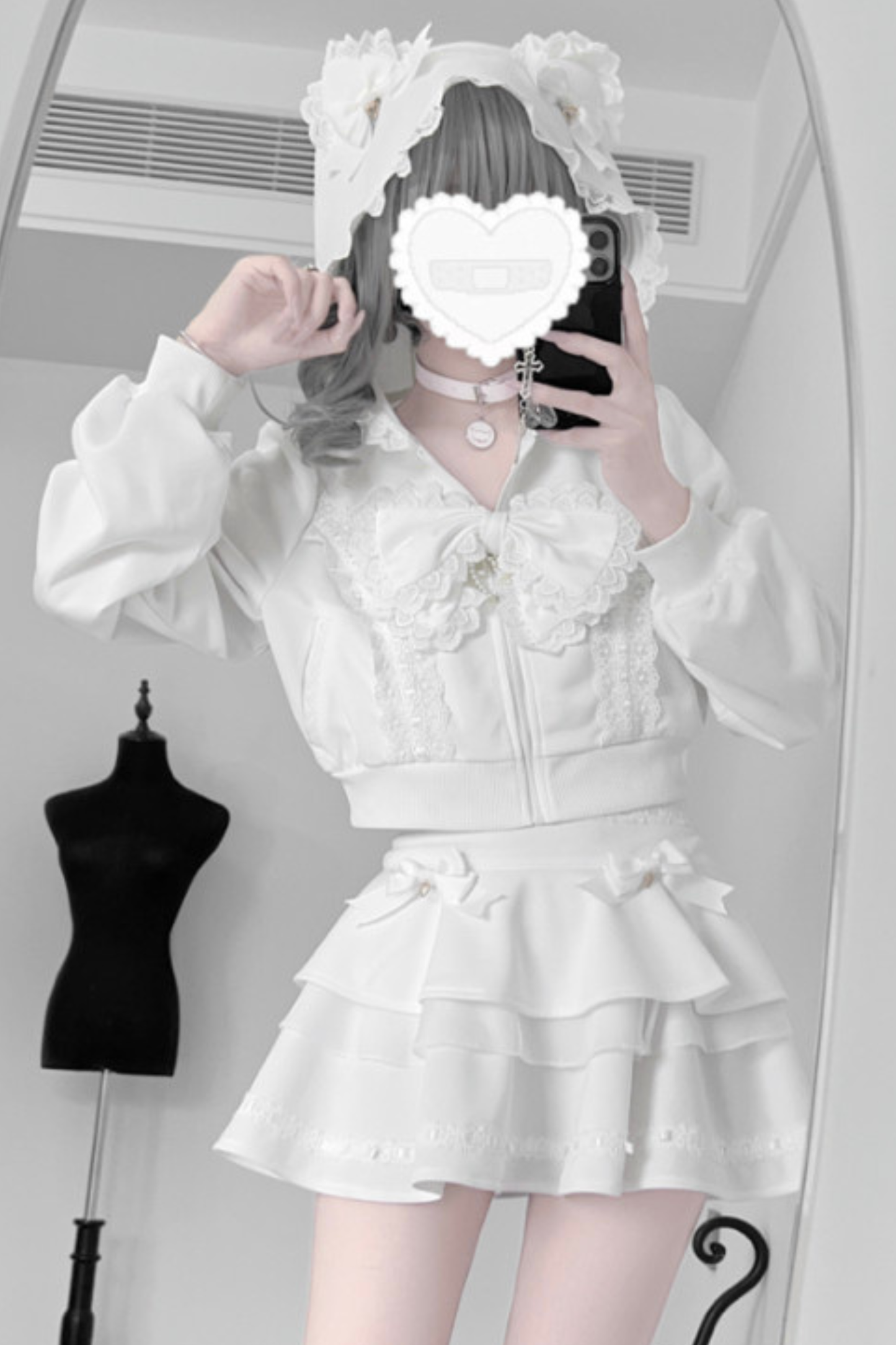 Black and White Sportswear Skirt