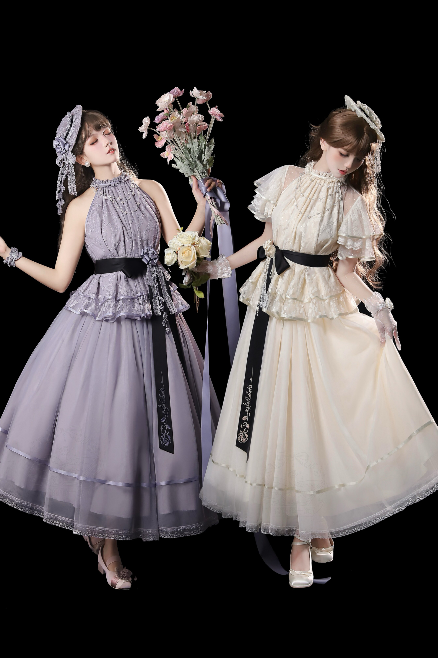 [Pre-order] Retro Elegant Inner + Top + Skirt + Accessories
