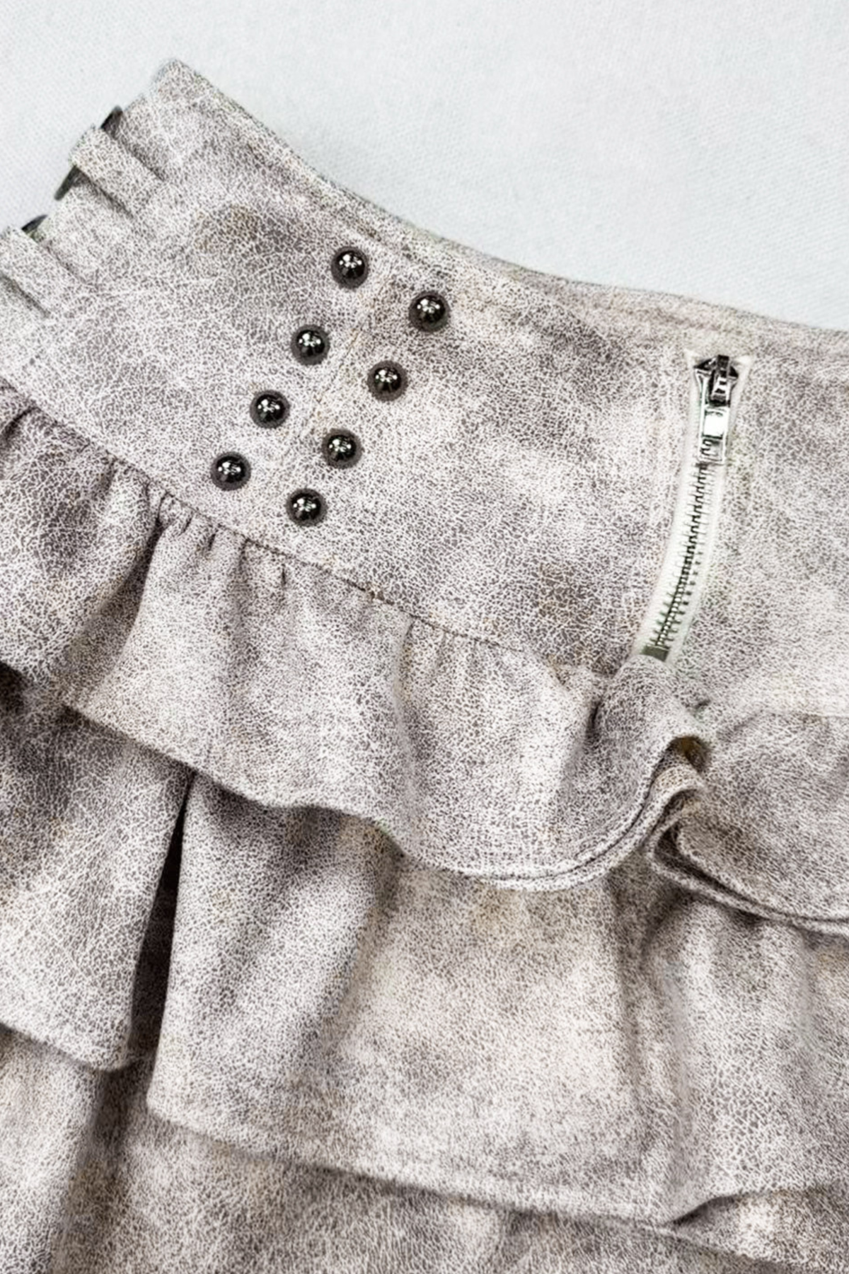 Suede Tie-Dye Retro Skirt
