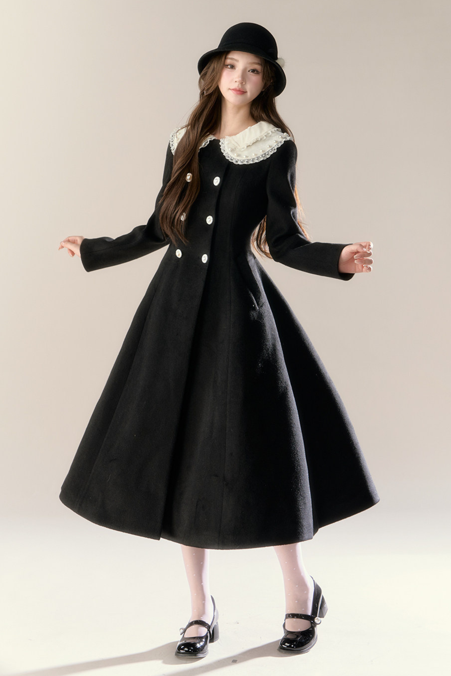 Elegant Sweet Chic French Long Coat