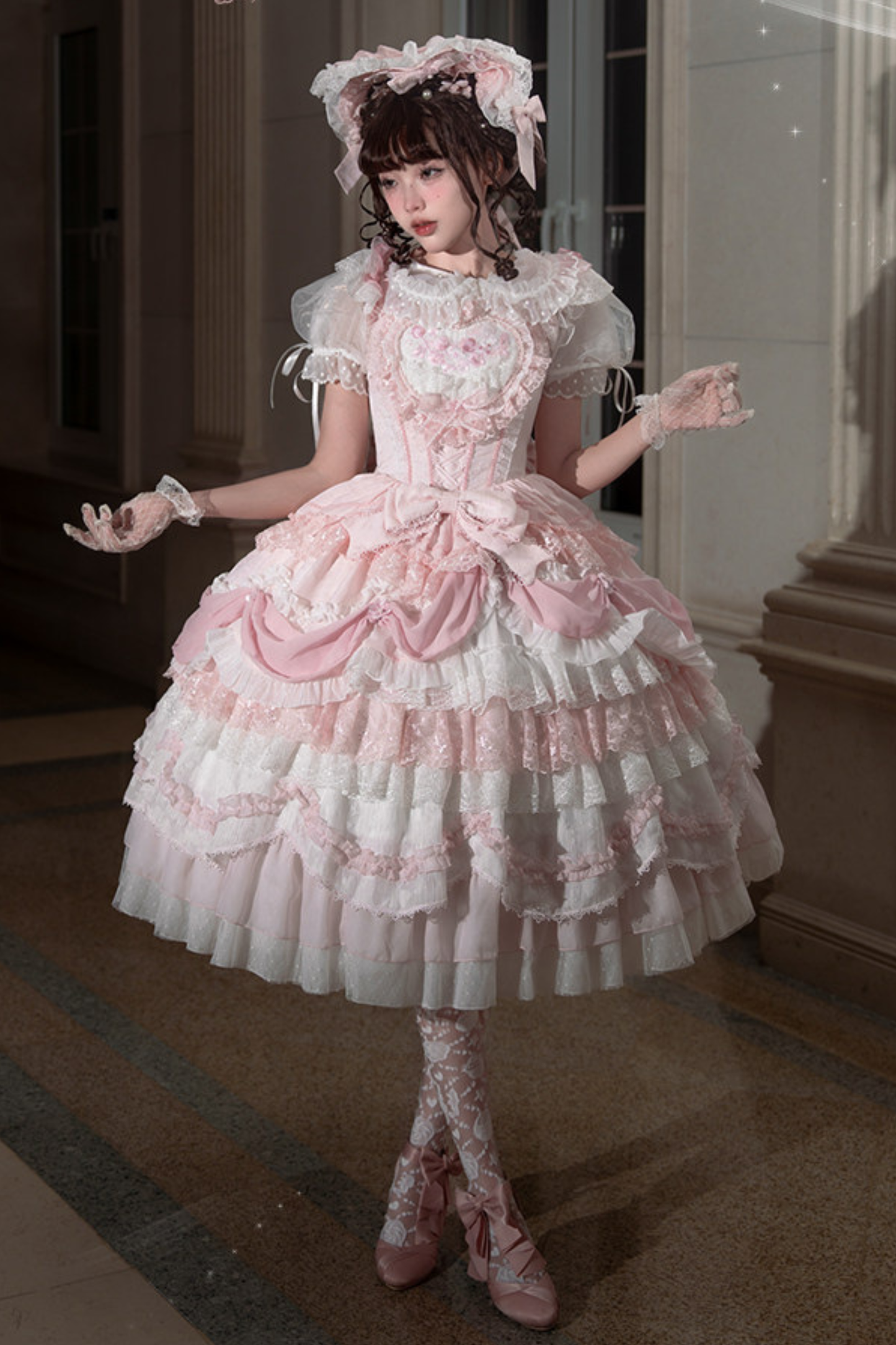Pink Satin Sweetheart Dress