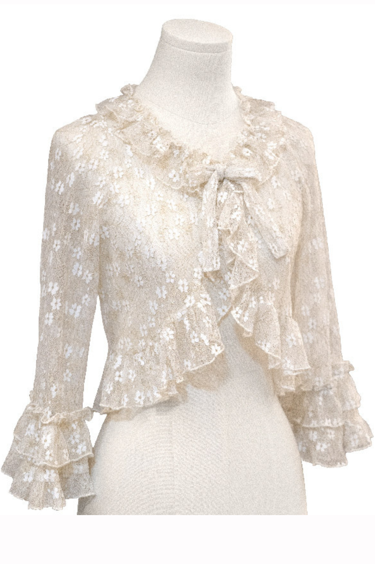 Eternal Sheer Lace Cardigan Off-White