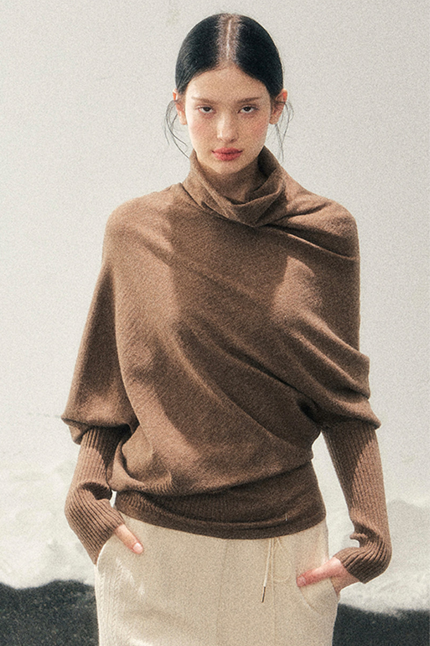 Chic Edgy Knit Sweater