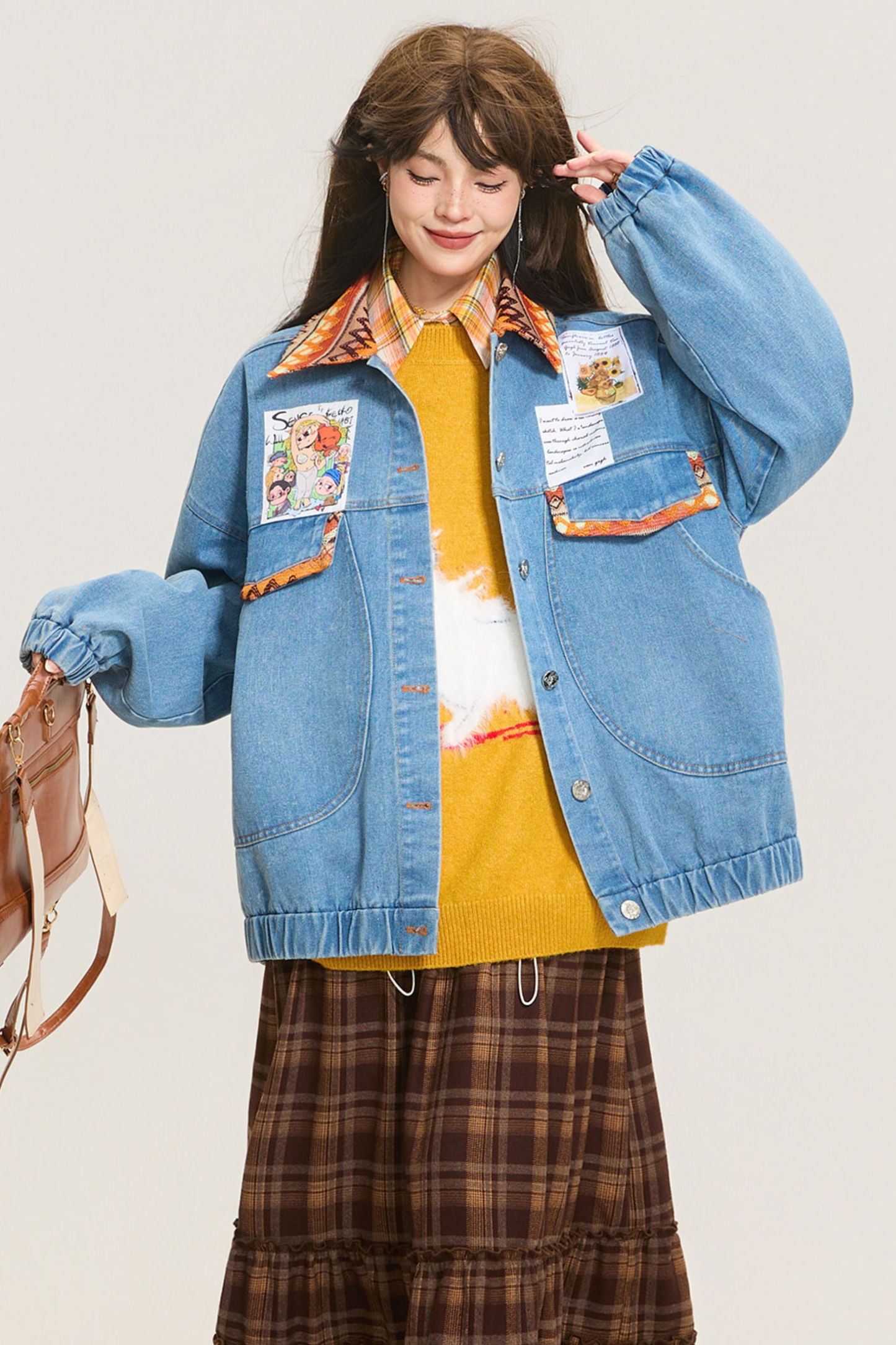 Back Ribbon Loose Denim Jacket