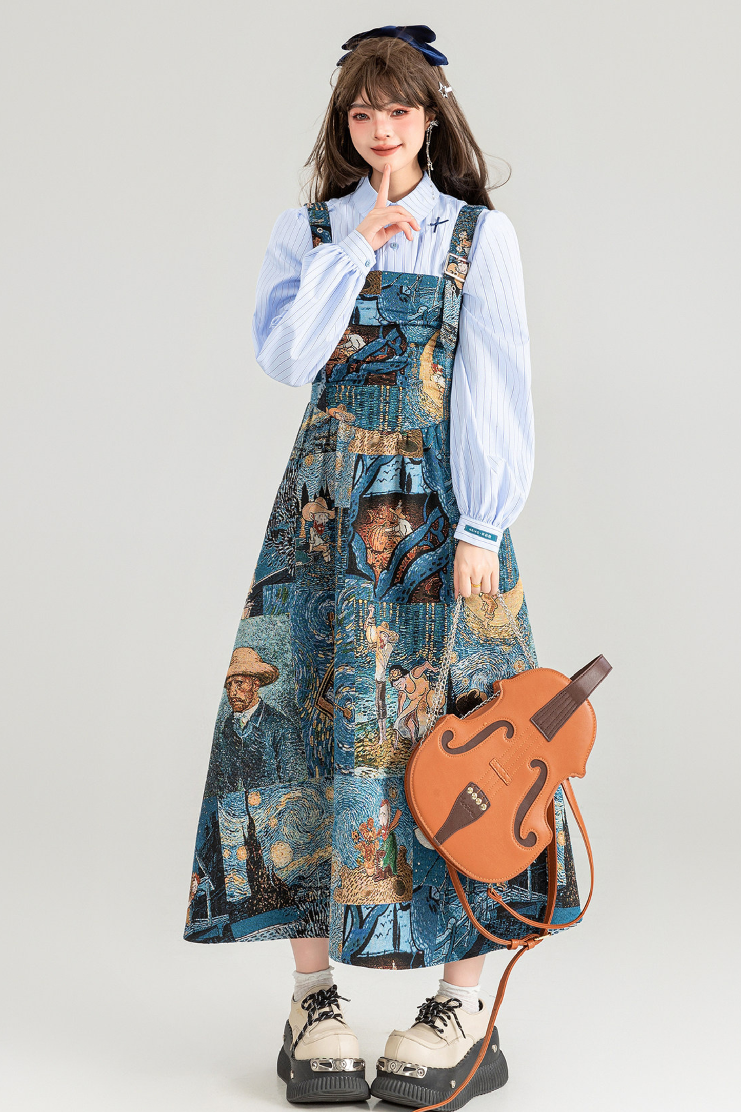 Jacquard Antique Painting Dress + Shirt