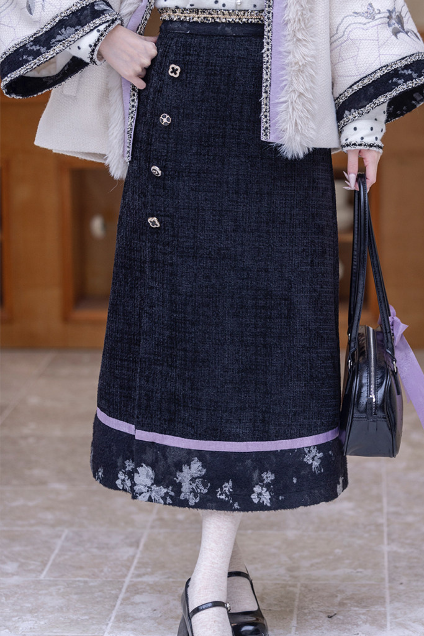 Butterfly Ink Dot Jacket Set