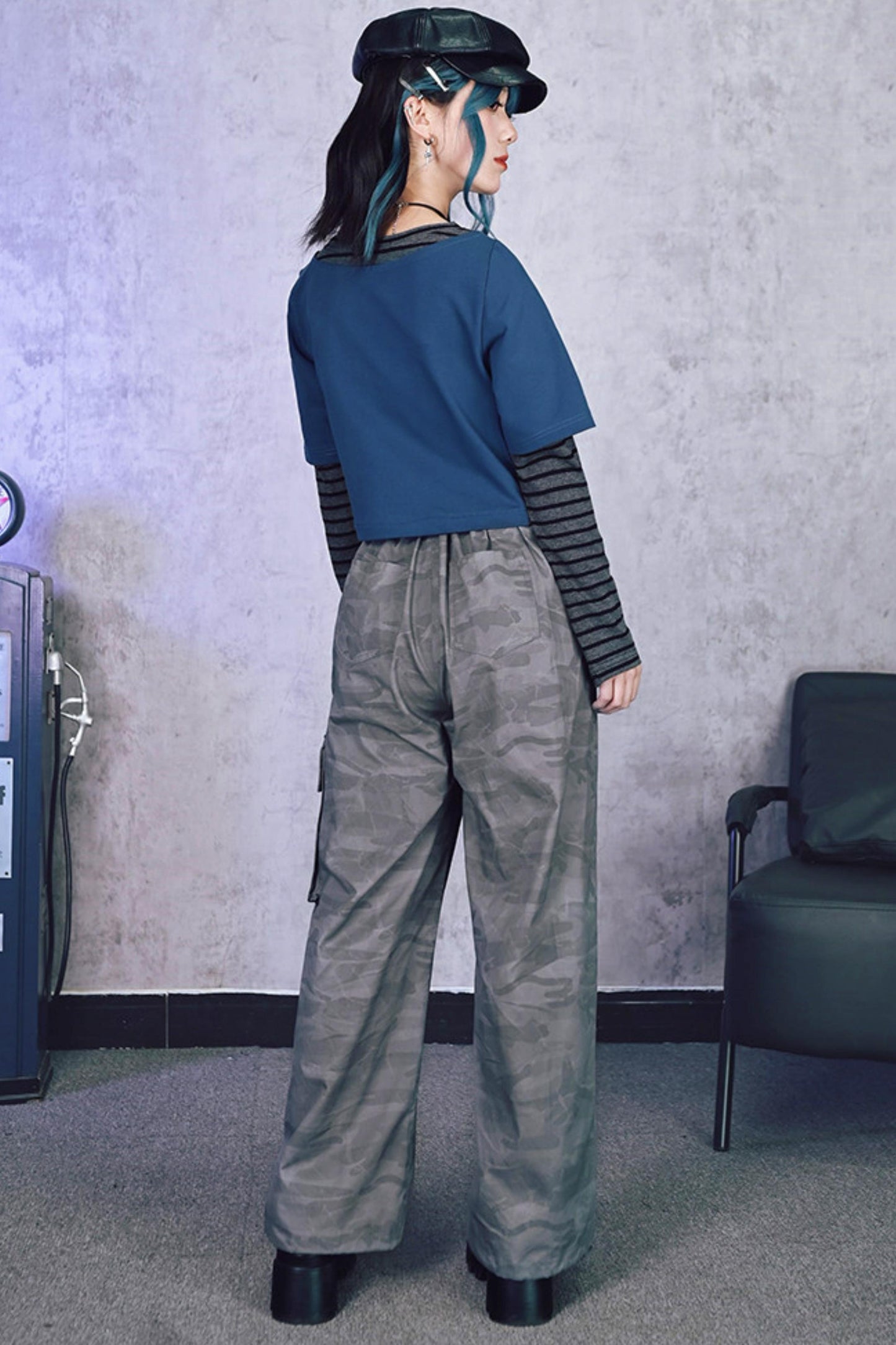 Edgy Cat Wide Leg Pants