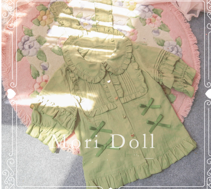 Kawaii Lolita Rabbit Ears Short Sleeve Shirt Multicolors