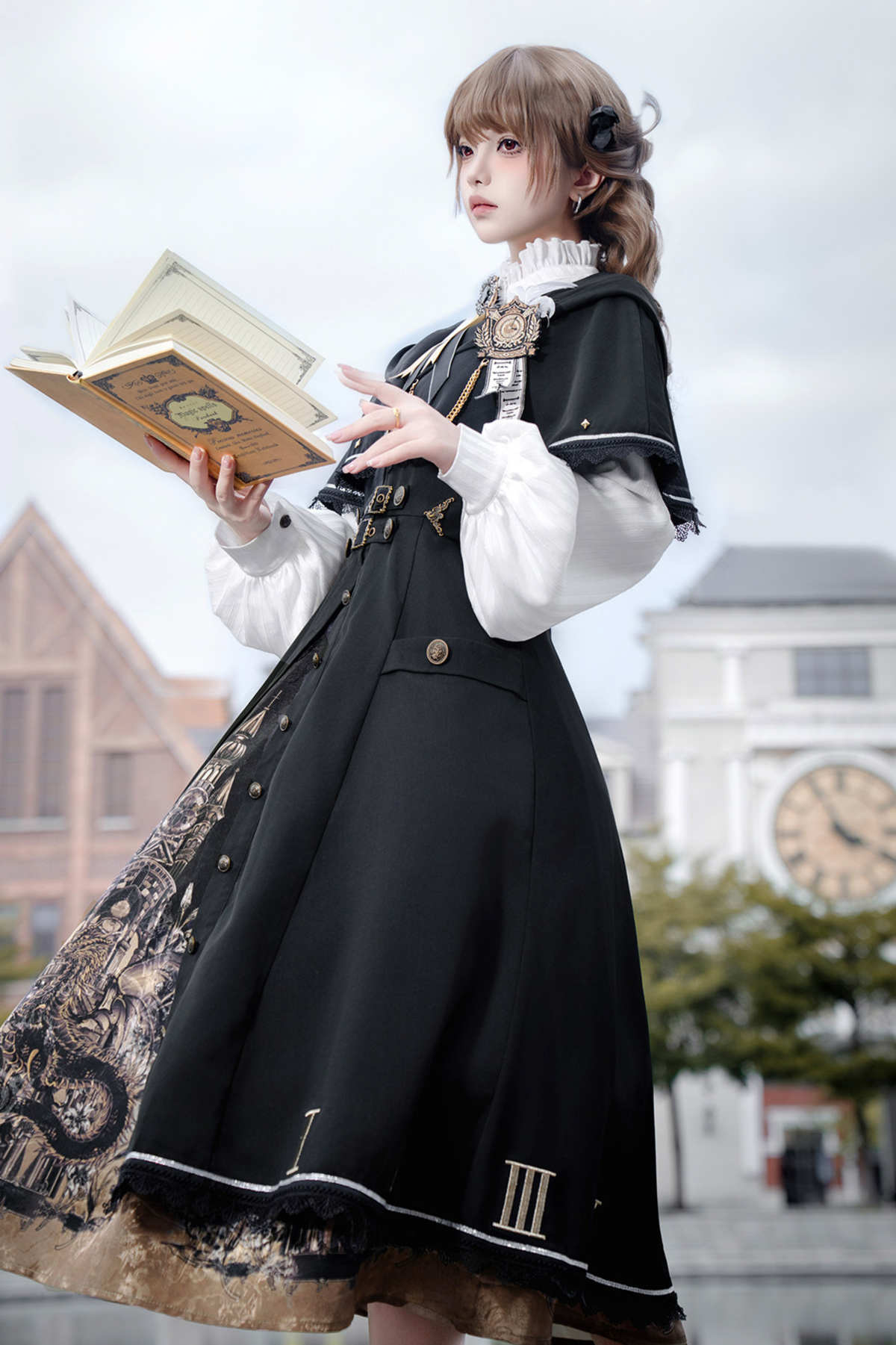 Dragon Lament Cape Dress