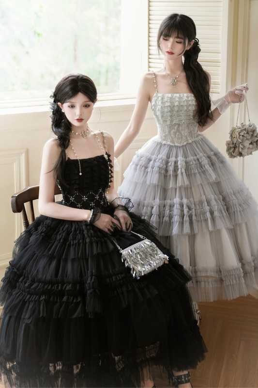 Lace Swan Lolita Camisole Dress