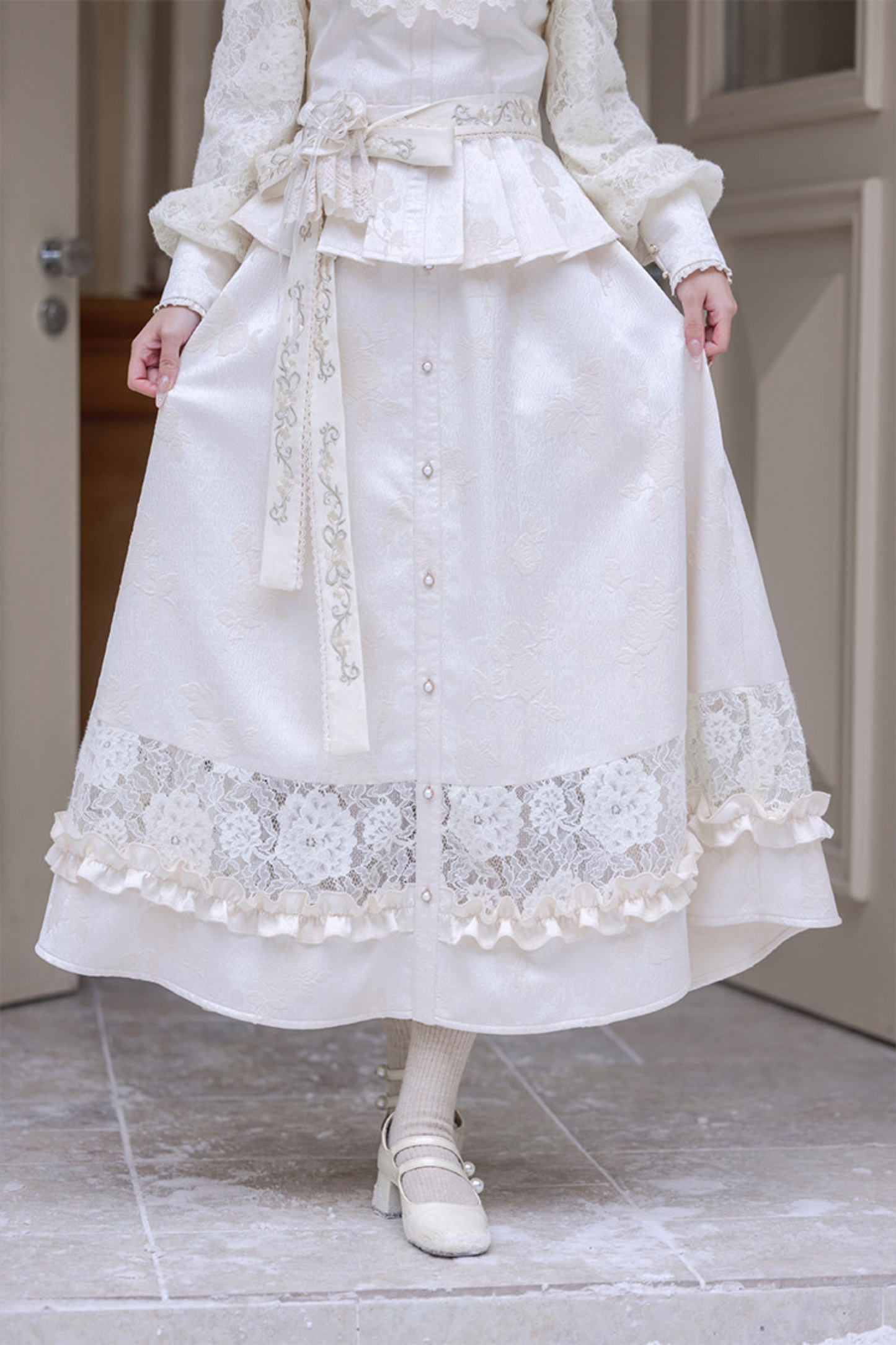 Lace Patchwork Vintage Dress