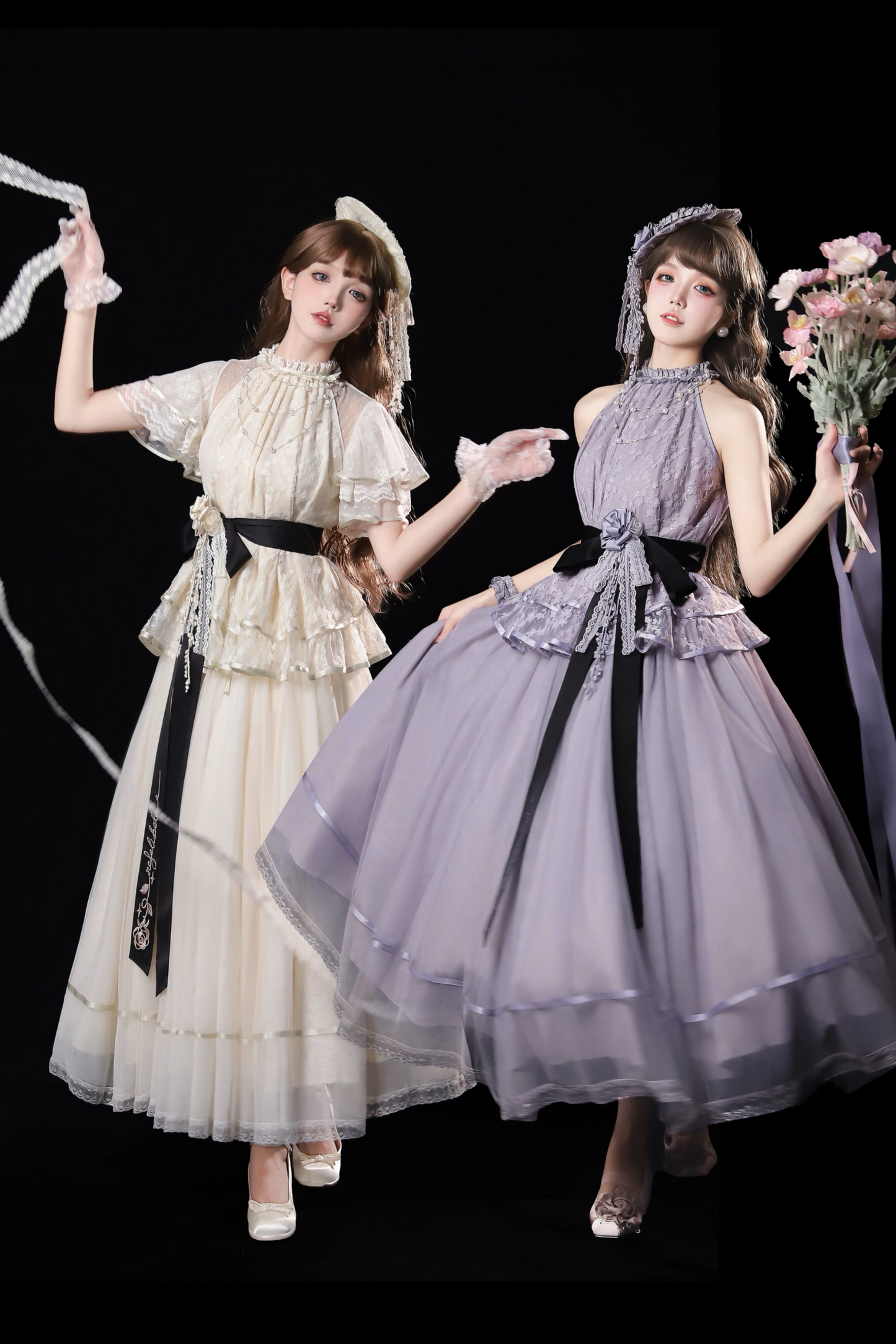 [Pre-order] Retro Elegant Inner + Top + Skirt + Accessories